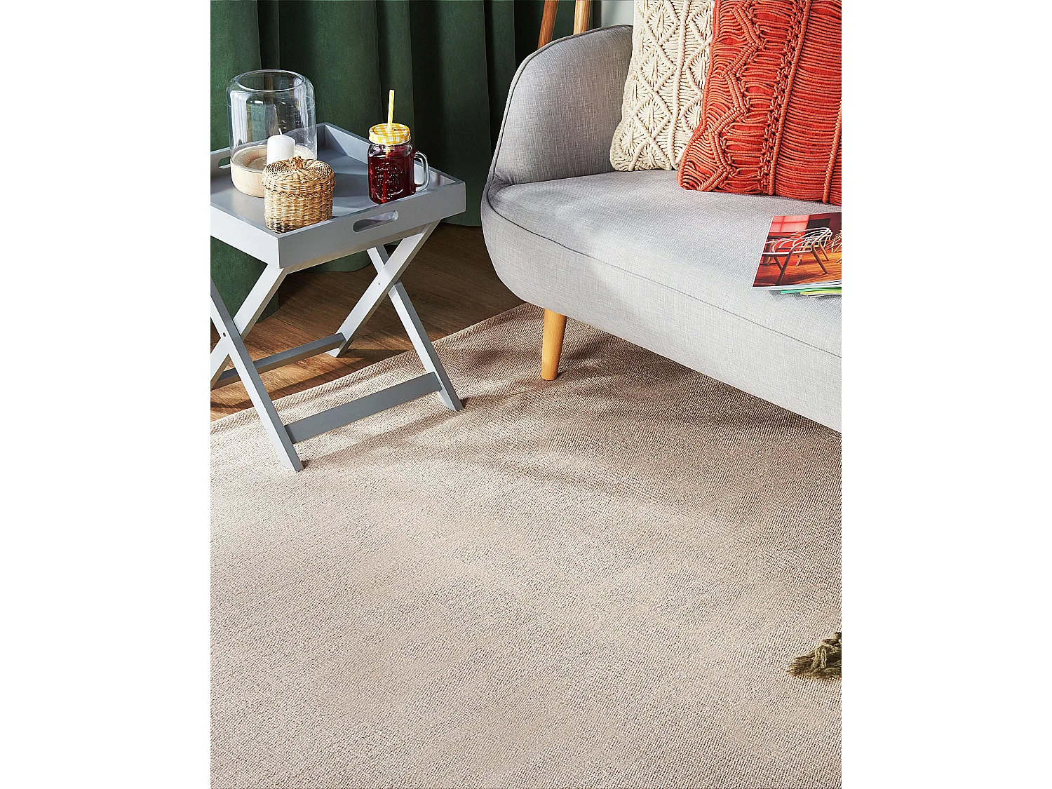 Tapis DERINCE Beige 140 x 200 cm Coton