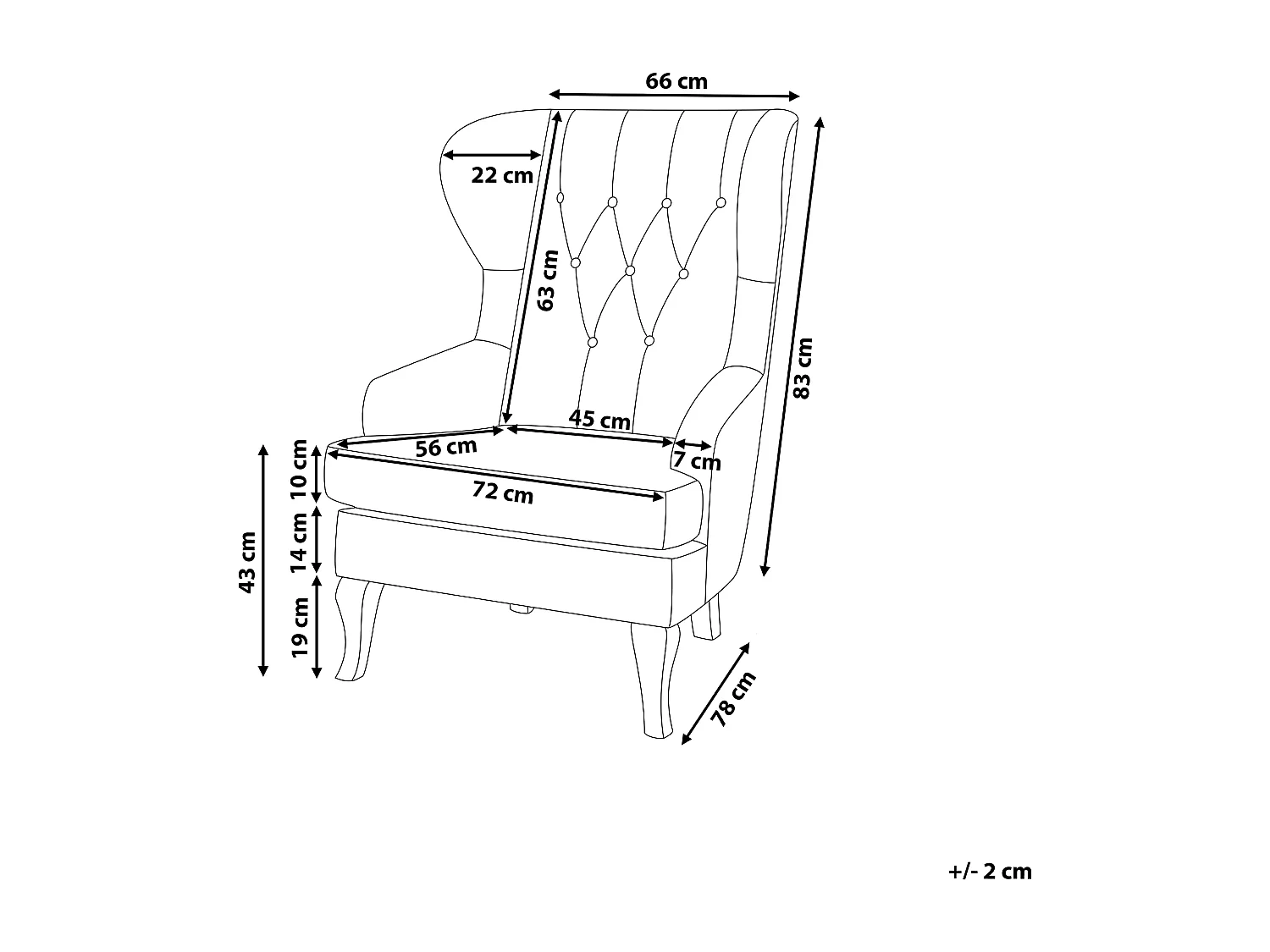 Fauteuil à oreilles ALTA Tissu Jaune