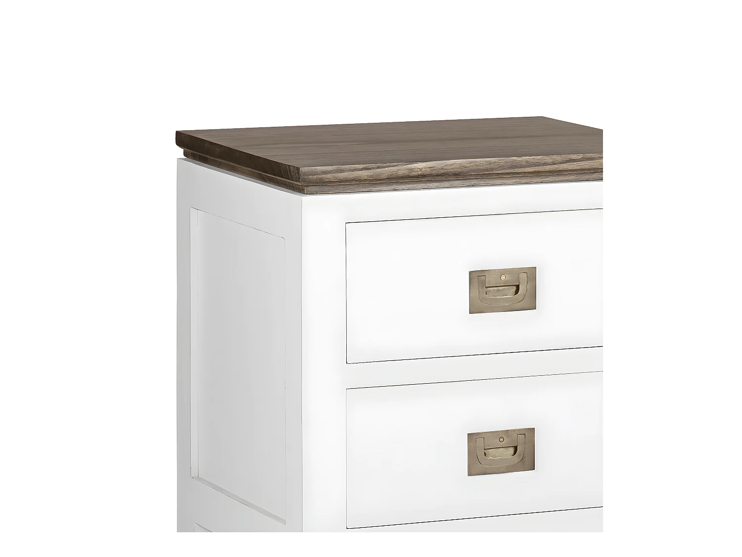 EVEREST - Table de chevet en bois blanc L45