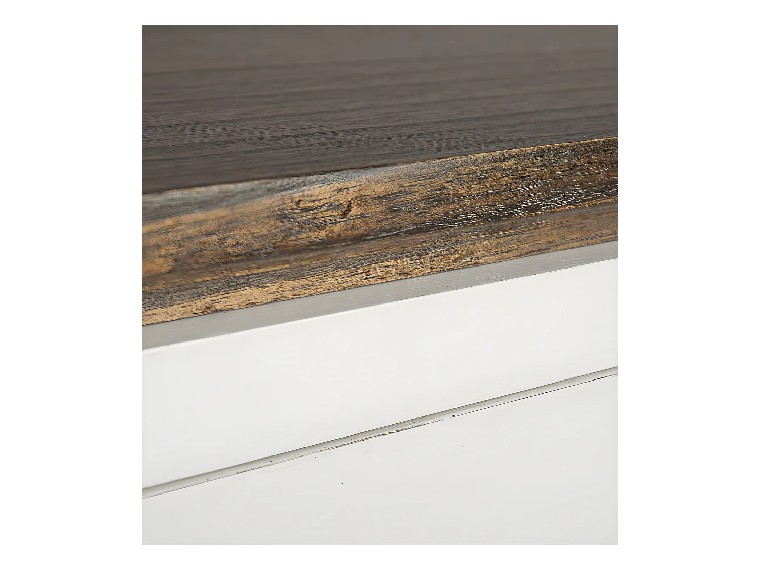 EVEREST - Table de chevet en bois blanc L45