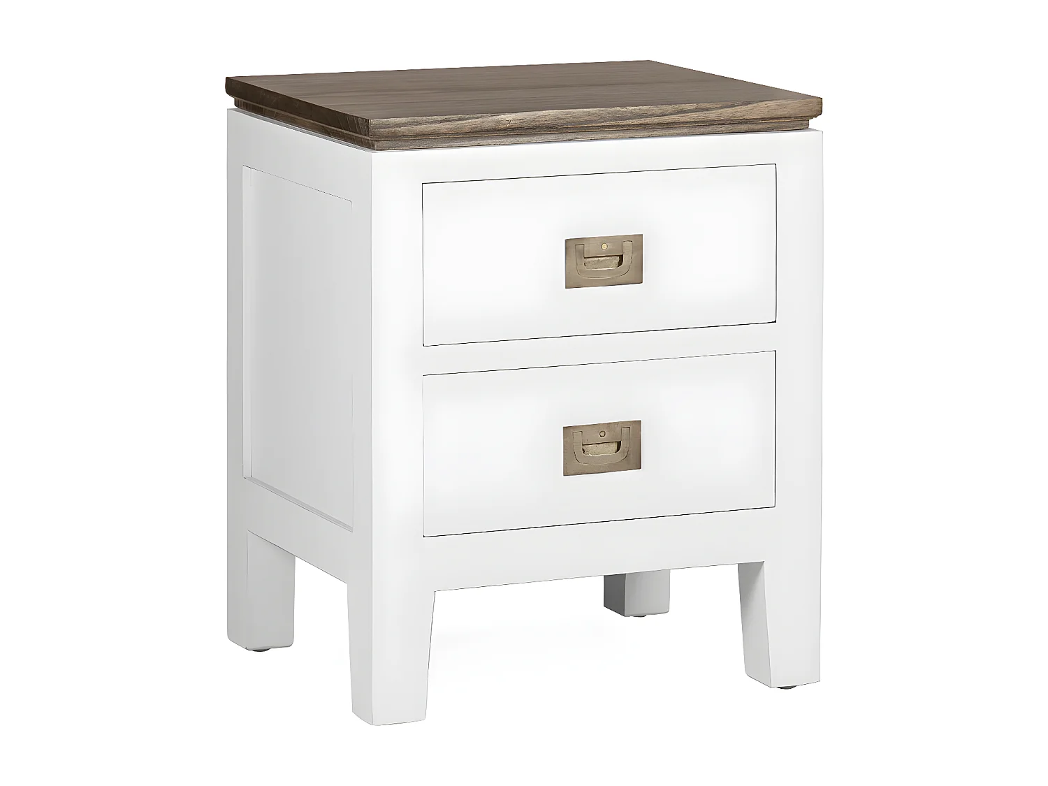 EVEREST - Table de chevet en bois blanc L45