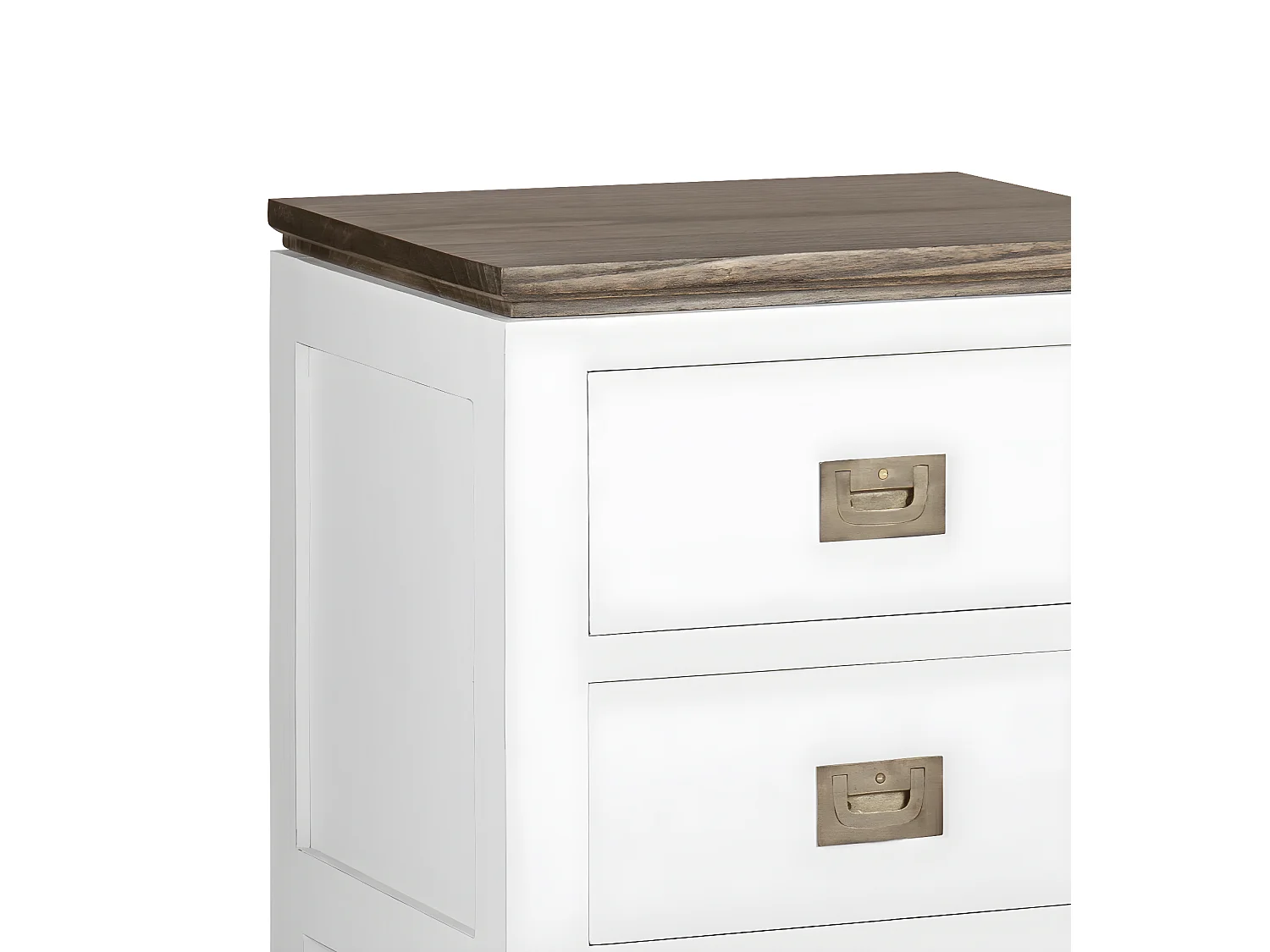 EVEREST - Table de chevet en bois blanc L45