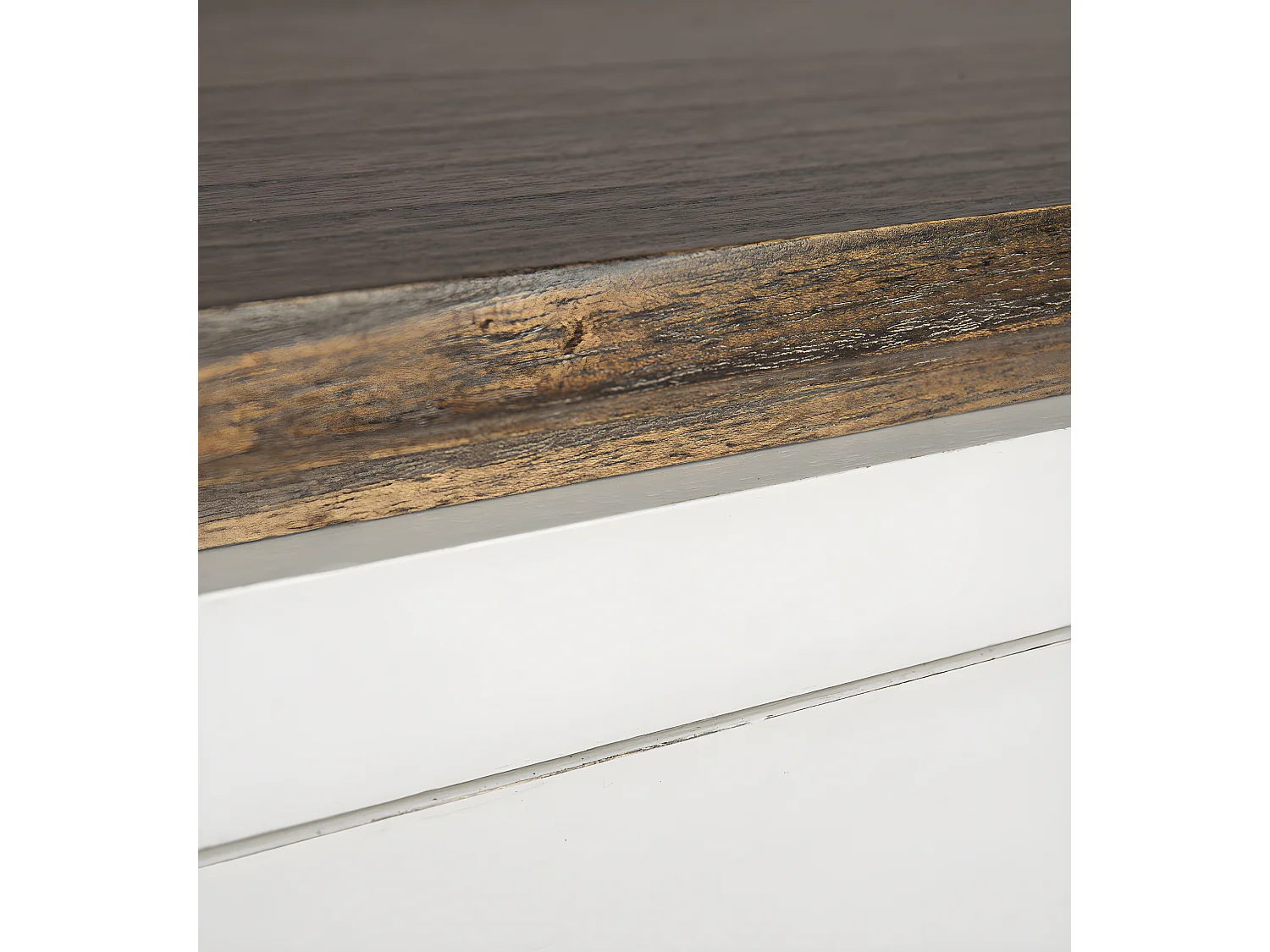 EVEREST - Table de chevet en bois blanc L45