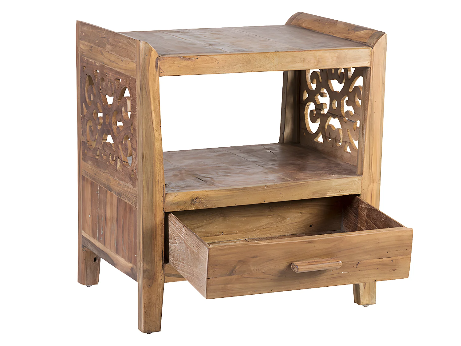 Table de chevet en bois marron L55