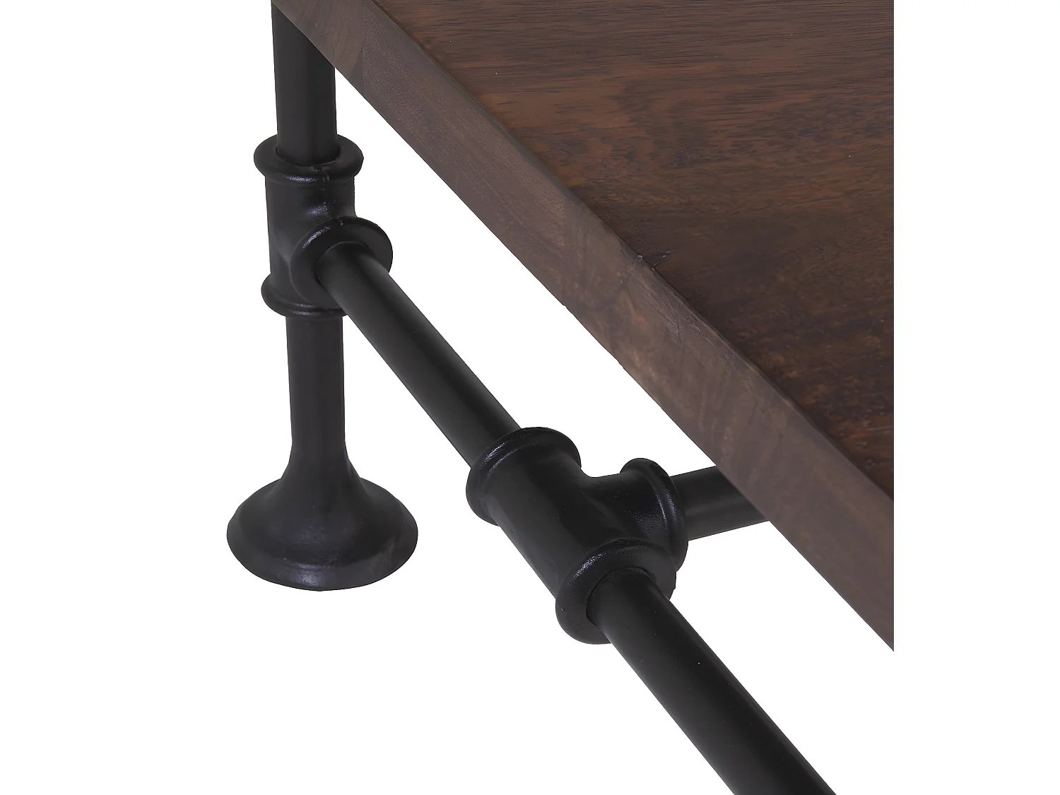 PIPA - Table en bois et fer noir L120