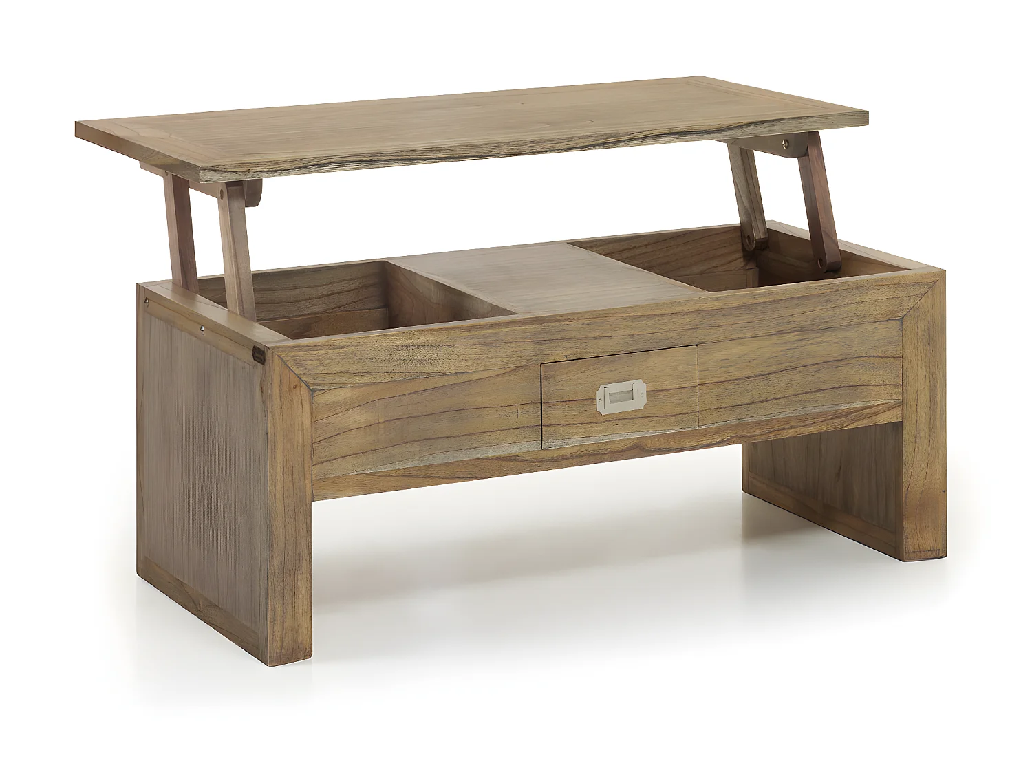 MERAPI - Table basse relevable en bois marron L110