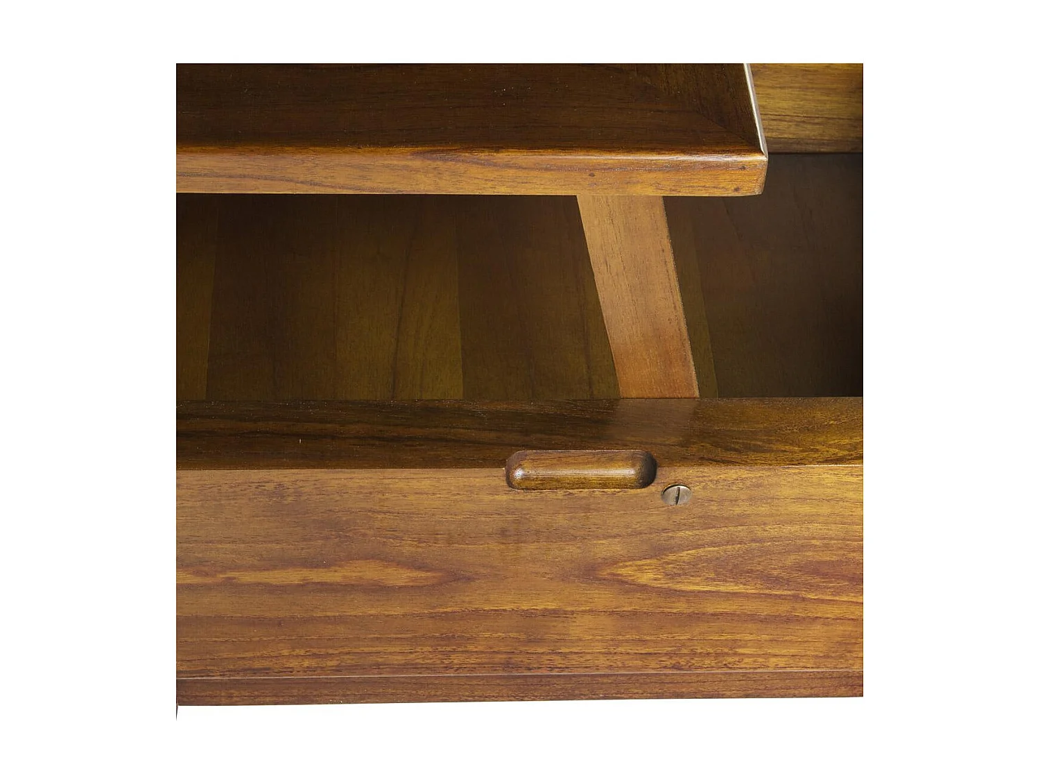 ARTIC - Table basse en bois  marron et blanc L115