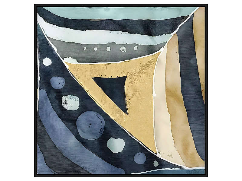 ARLES - Tableau imprimé à motifs asymétriques multicolores 62 x 92