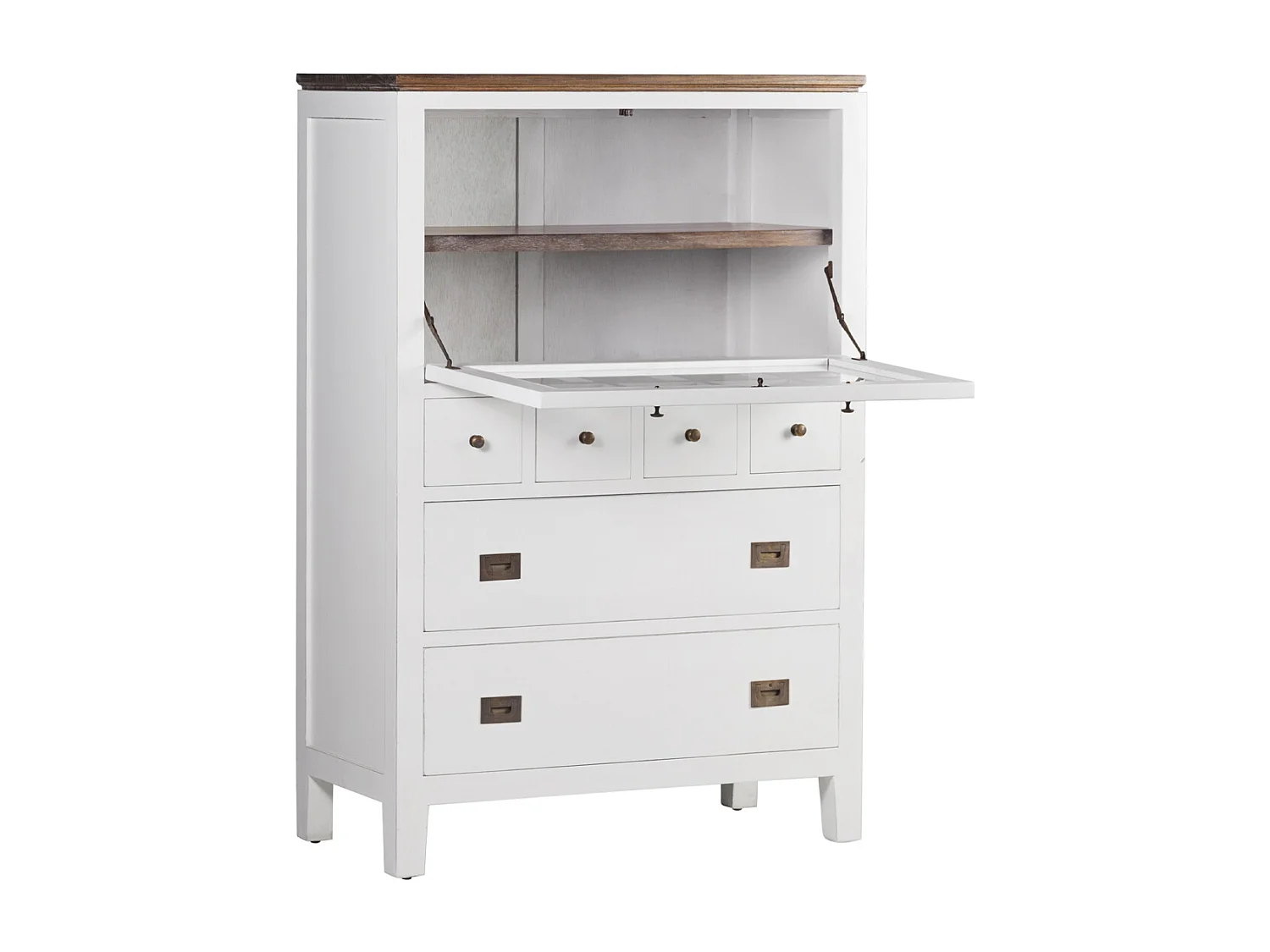 EVEREST - Commode en bois blanc H135