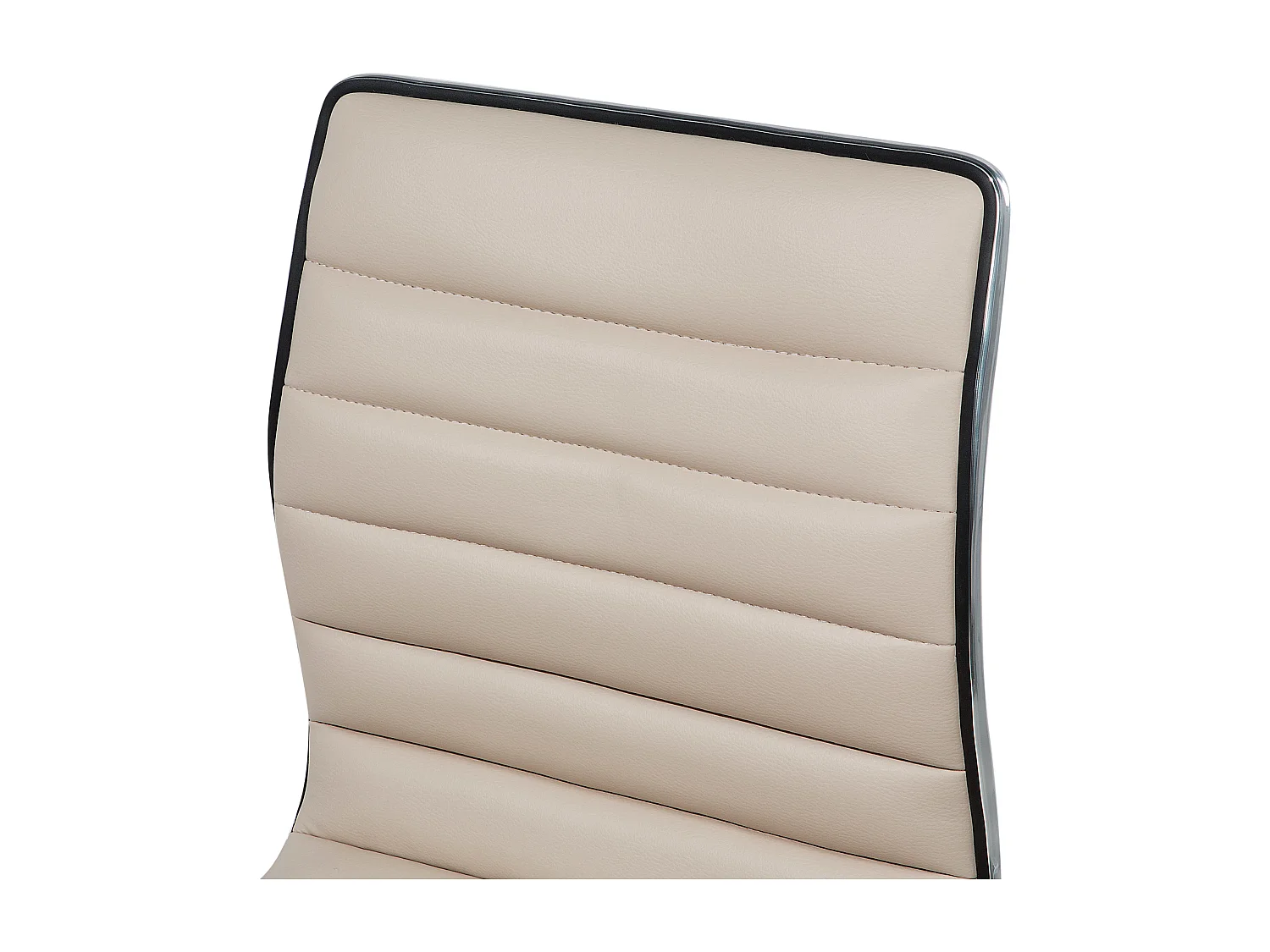 Conjunto de 2 bancos de bar LUCERNE Pele sintética Creme claro