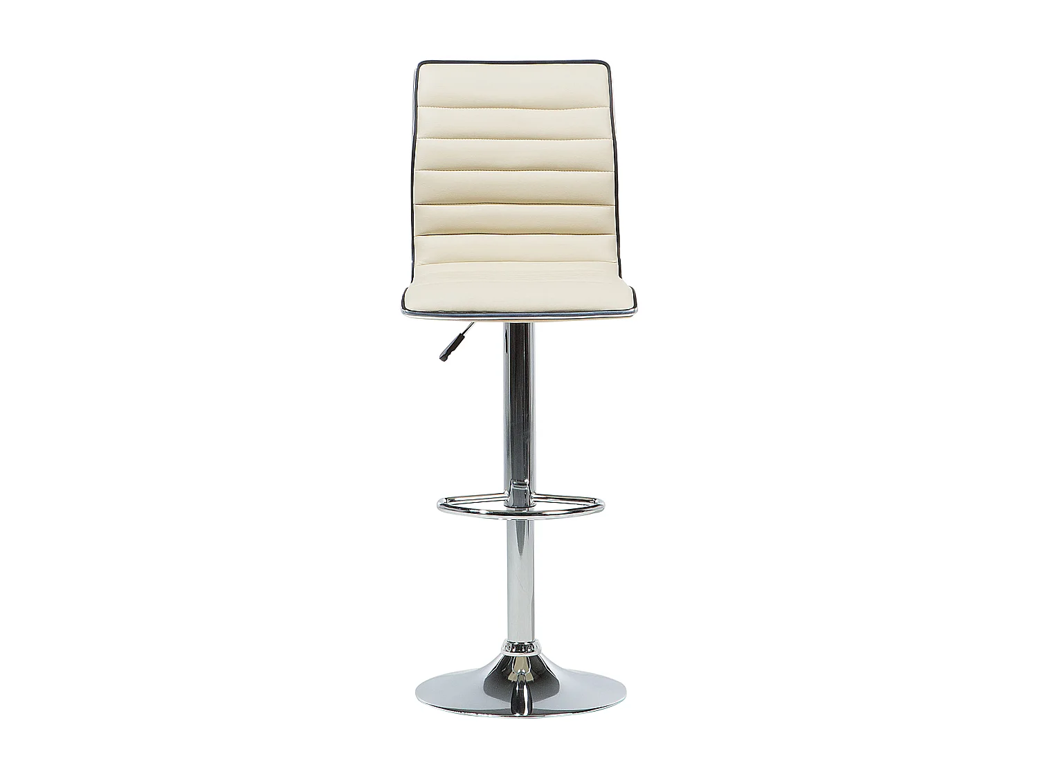 Set van 2 barstoelen LUCERNE Kunstleer Draaibaar Lichtbeige