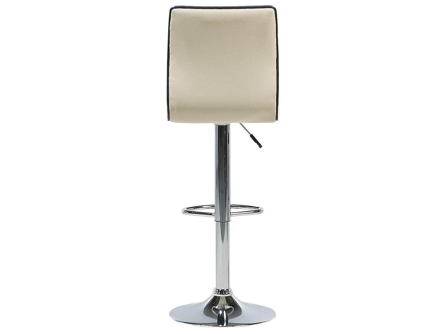Set van 2 barstoelen LUCERNE Kunstleer Draaibaar Lichtbeige