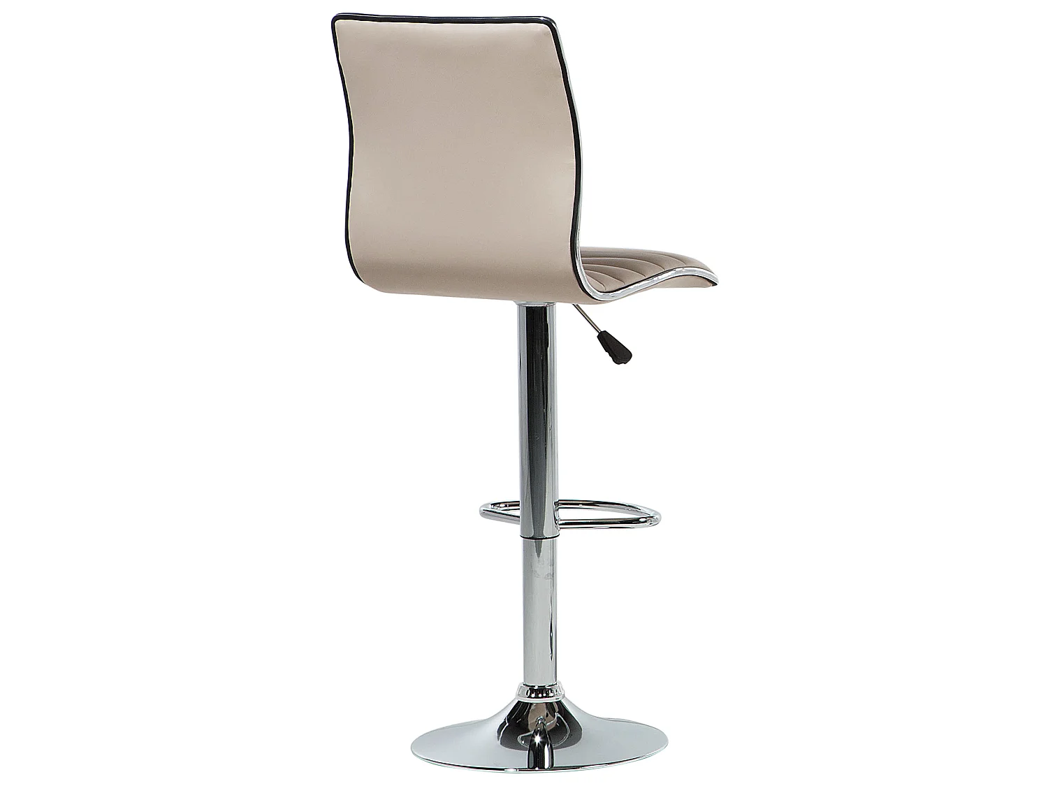 Set van 2 barstoelen LUCERNE Kunstleer Draaibaar Lichtbeige
