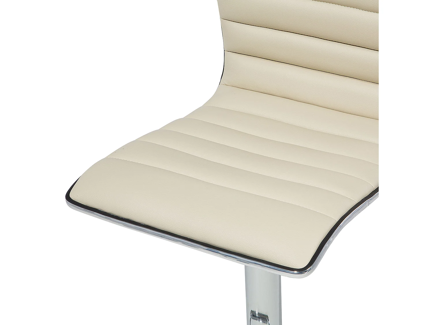 Set van 2 barstoelen LUCERNE Kunstleer Draaibaar Lichtbeige