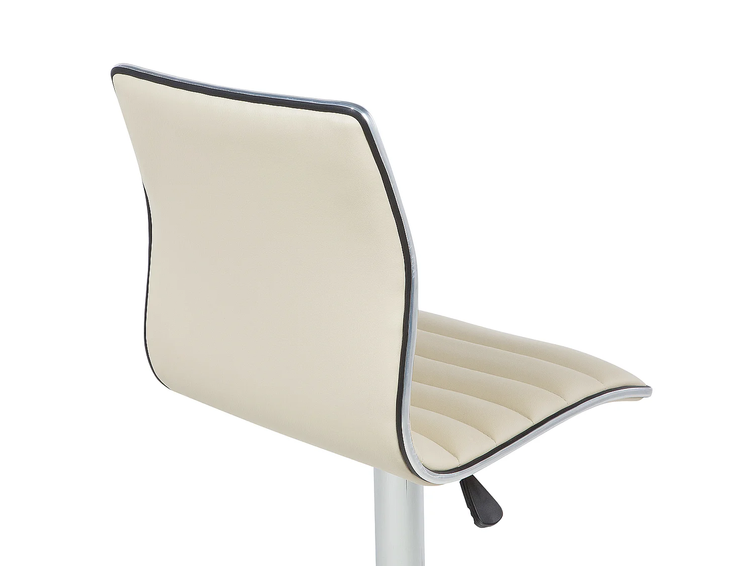 Set van 2 barstoelen LUCERNE Kunstleer Draaibaar Lichtbeige