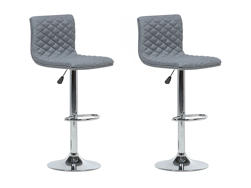 Lot de 2 chaises de bar ORLANDO Gris