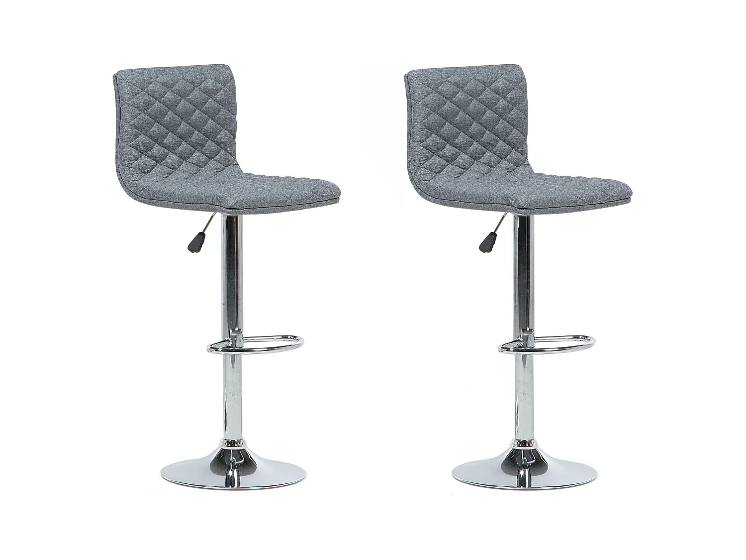 Lot de 2 chaises de bar ORLANDO Gris
