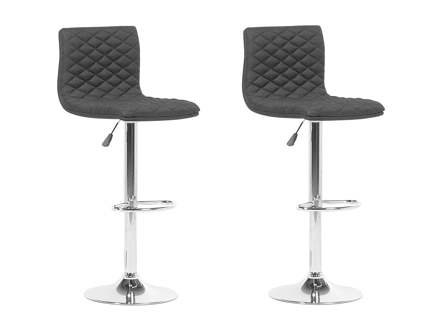 Conjunto de 2 sillas de bar ORLANDO giratoria Negro