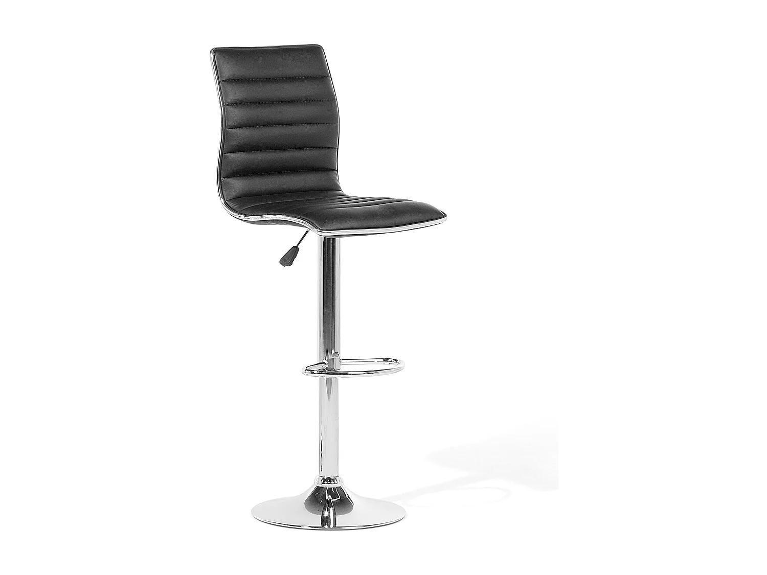 Set van 2 barstoelen LUCERNE Kunstleer Draaibaar Zwart