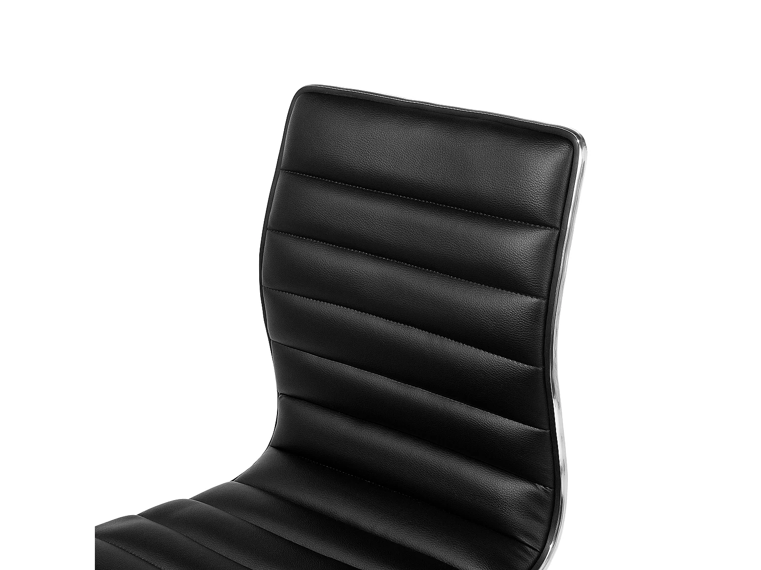 Set van 2 barstoelen LUCERNE Kunstleer Draaibaar Zwart