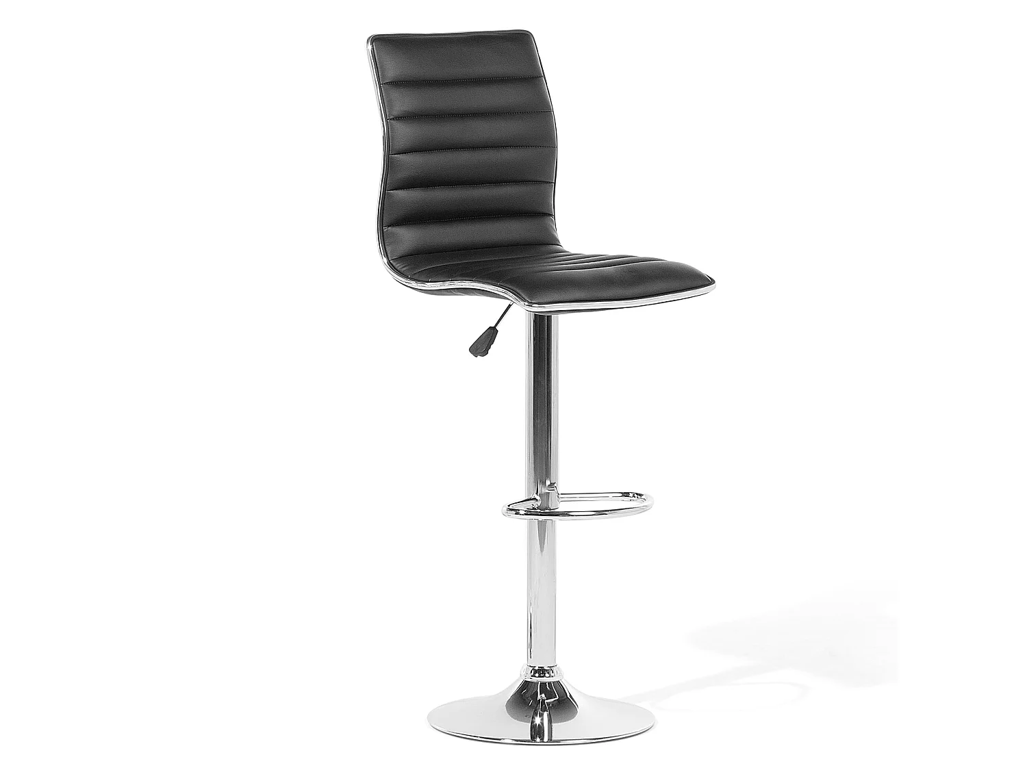 Set van 2 barstoelen LUCERNE Kunstleer Draaibaar Zwart