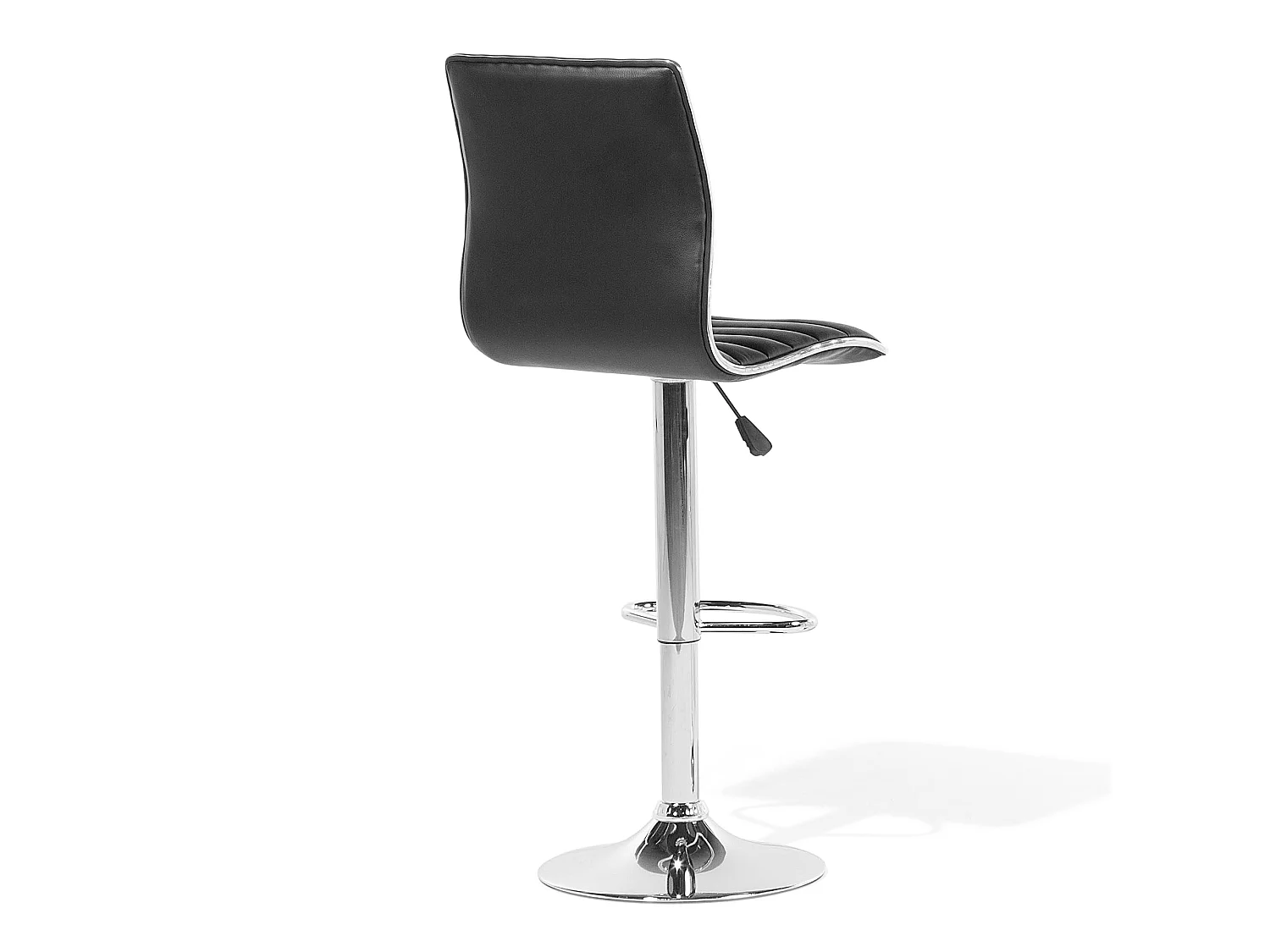 Set van 2 barstoelen LUCERNE Kunstleer Draaibaar Zwart