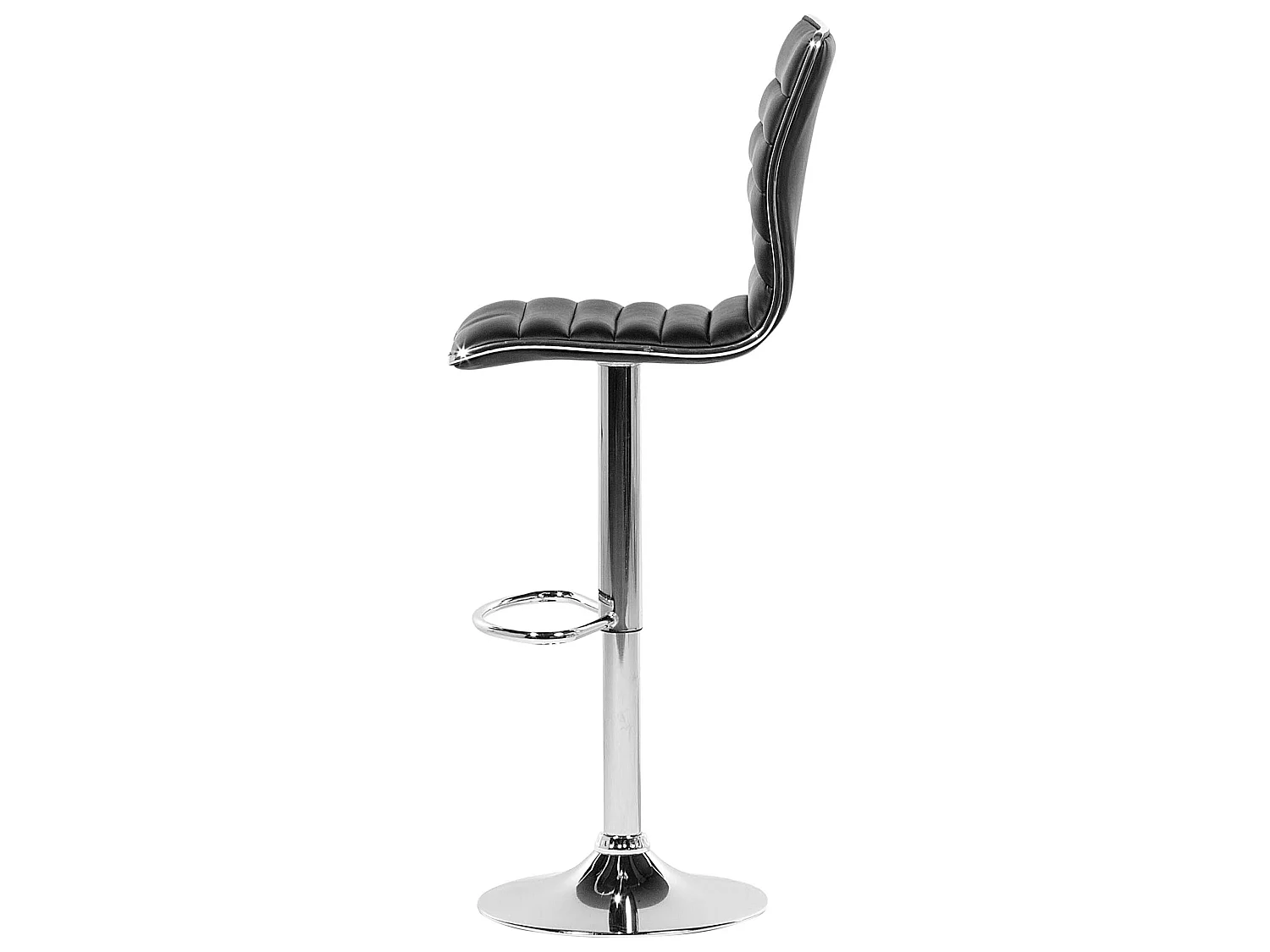 Set van 2 barstoelen LUCERNE Kunstleer Draaibaar Zwart