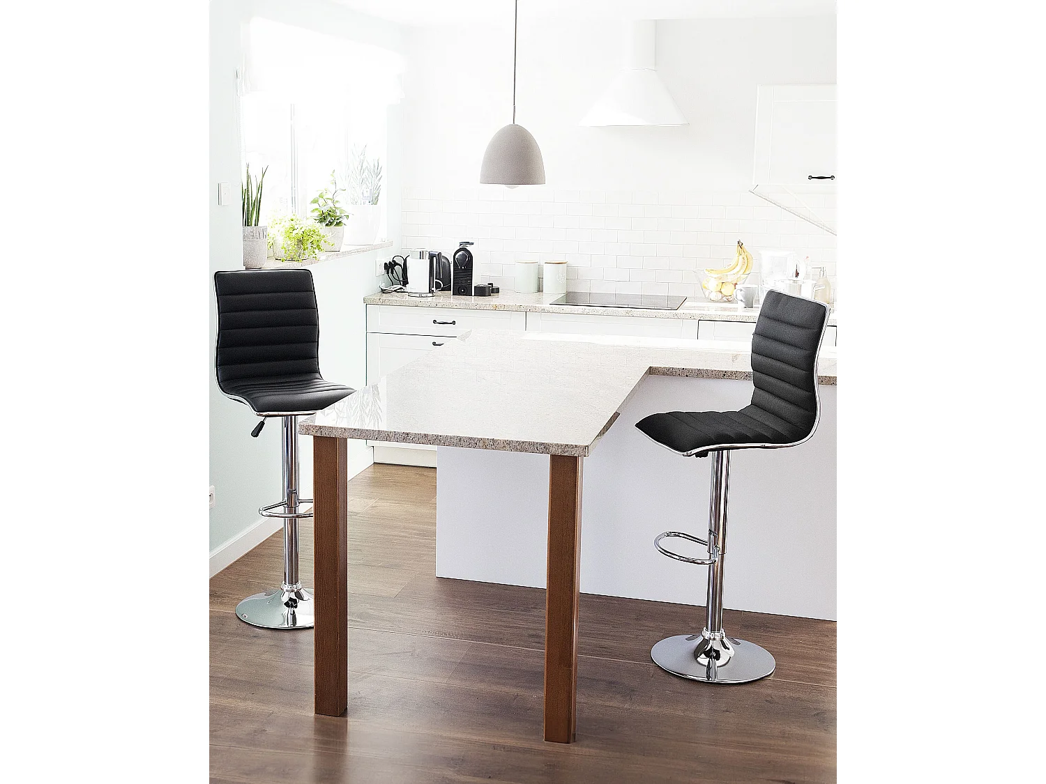 Lot de 2 chaises de bar LUCERNE Noir