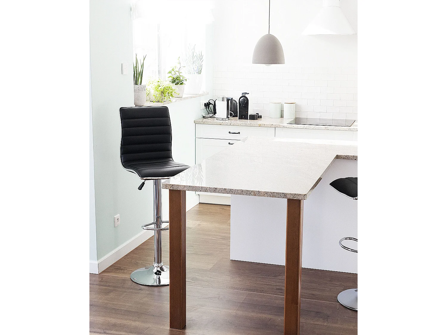 Lot de 2 chaises de bar LUCERNE Noir
