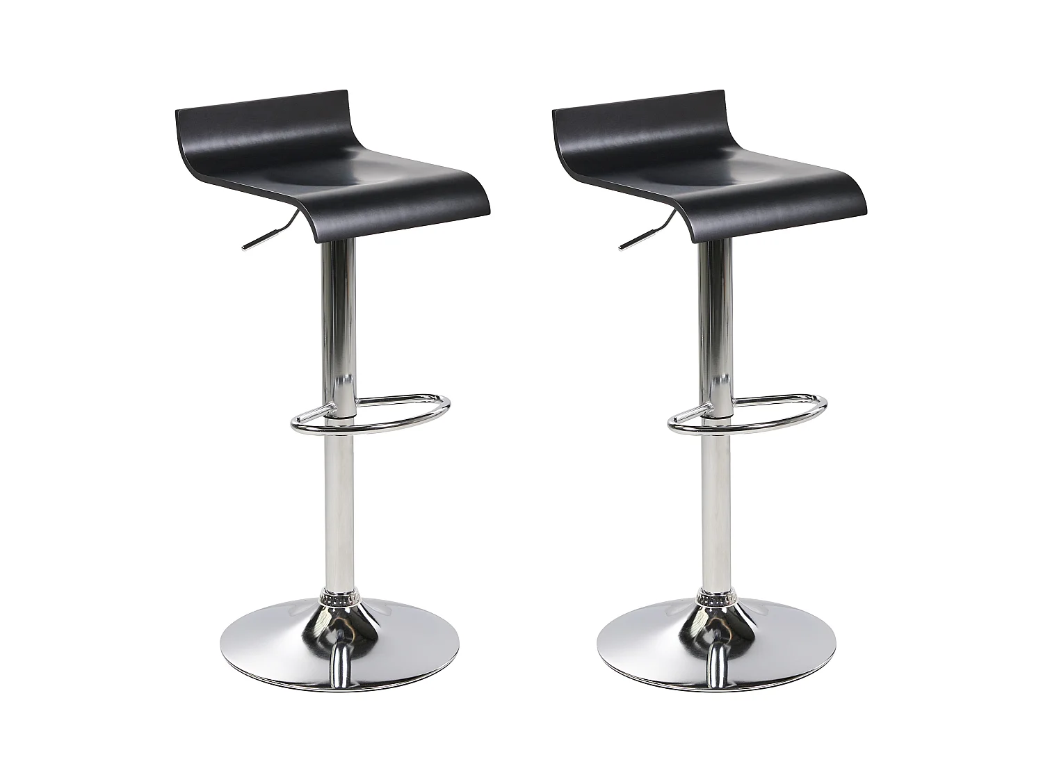 Lot de 2 chaises de bar VALENCIA Noir