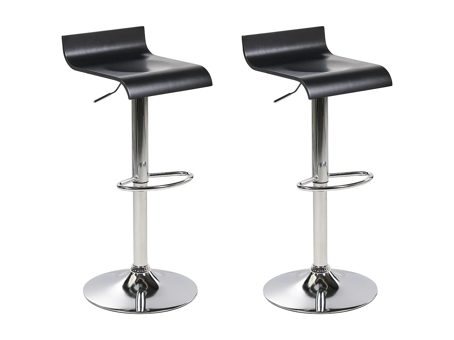 Lot de 2 chaises de bar VALENCIA Noir