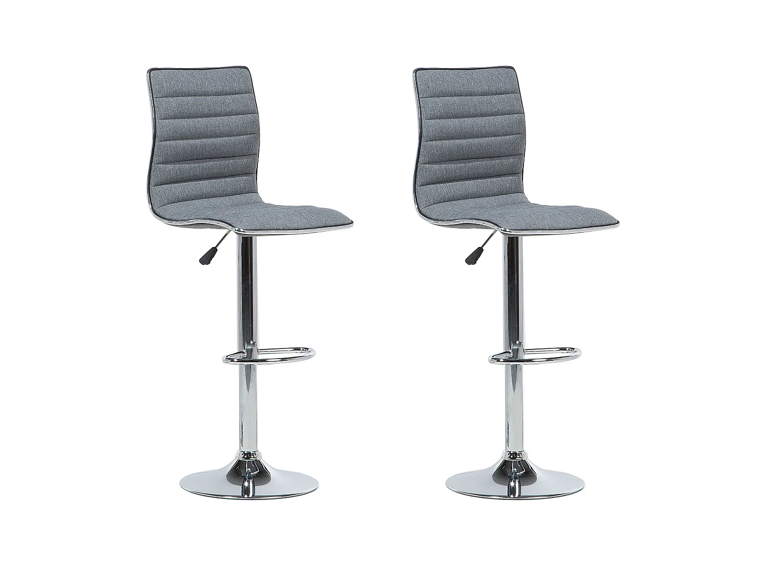 Lot de 2 chaises de bar LUCERNE Gris