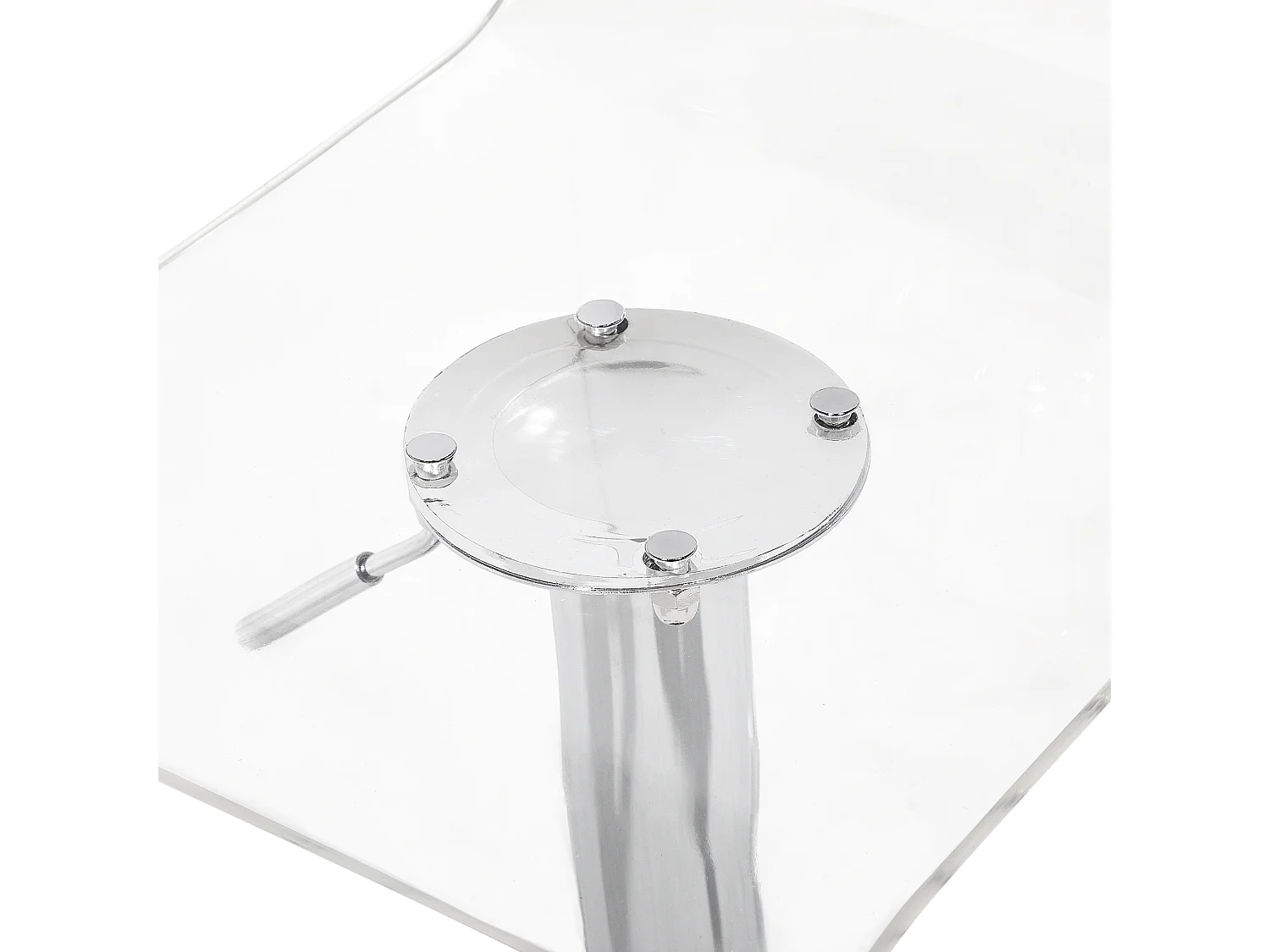 Conjunto de 2 sillas de bar MALTA giratoria Transparente