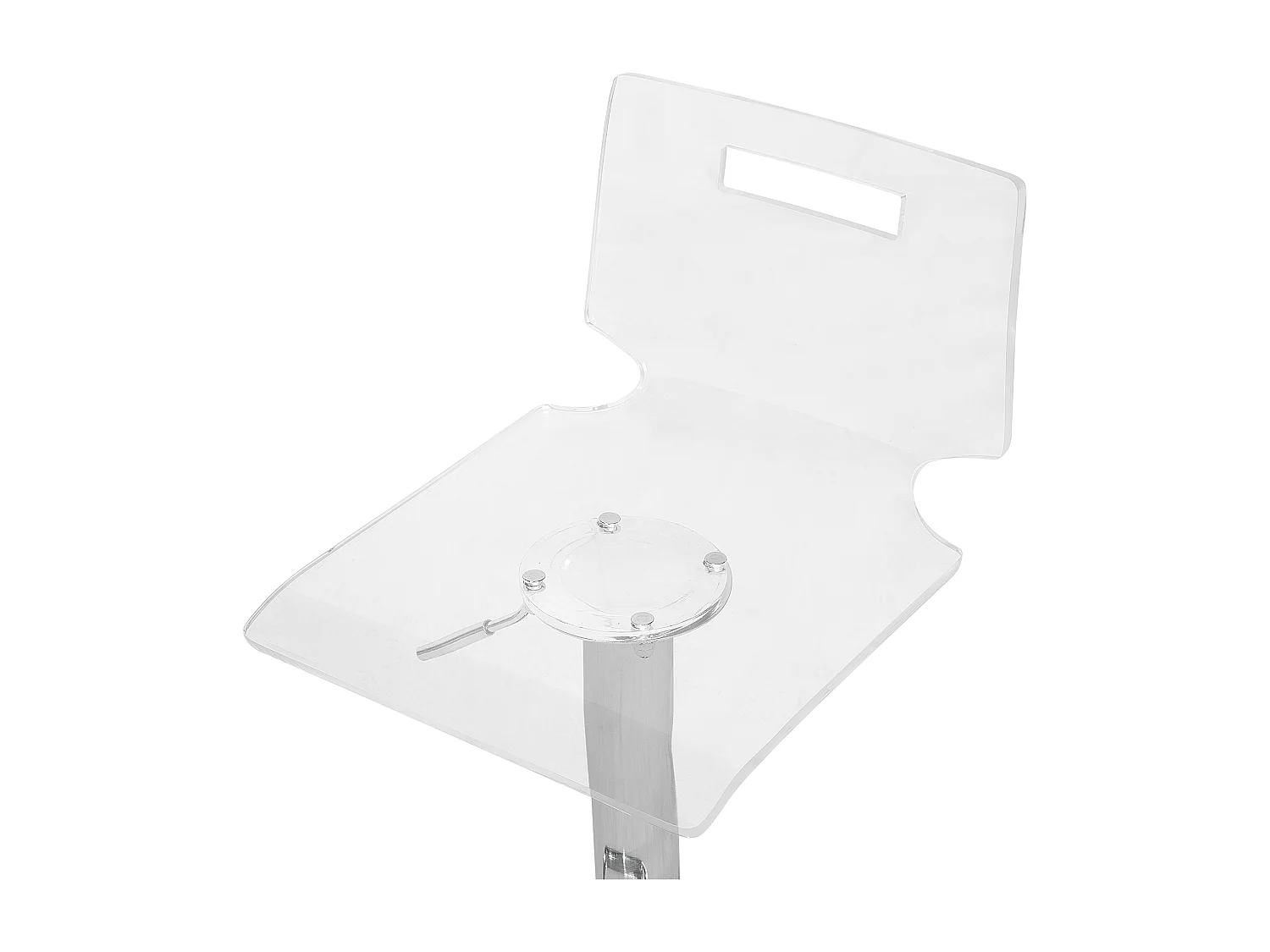 Minimalistische Barhocker transparent weiß 2er Set Malta