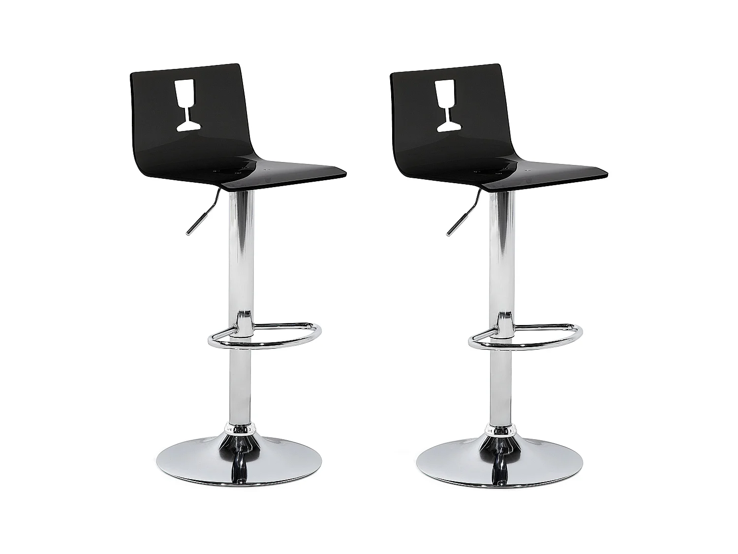 Lot de 2 chaises de bar BUSAN Noir