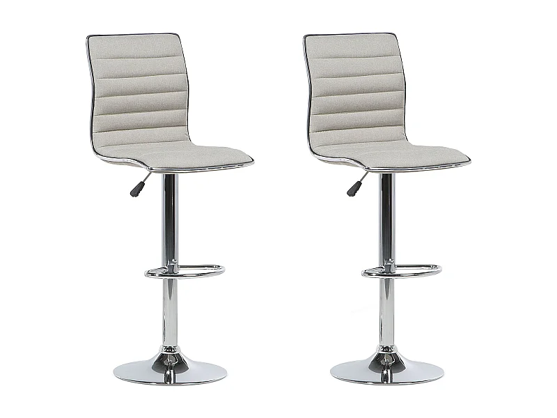 Lot de 2 chaises de bar LUCERNE Beige clair