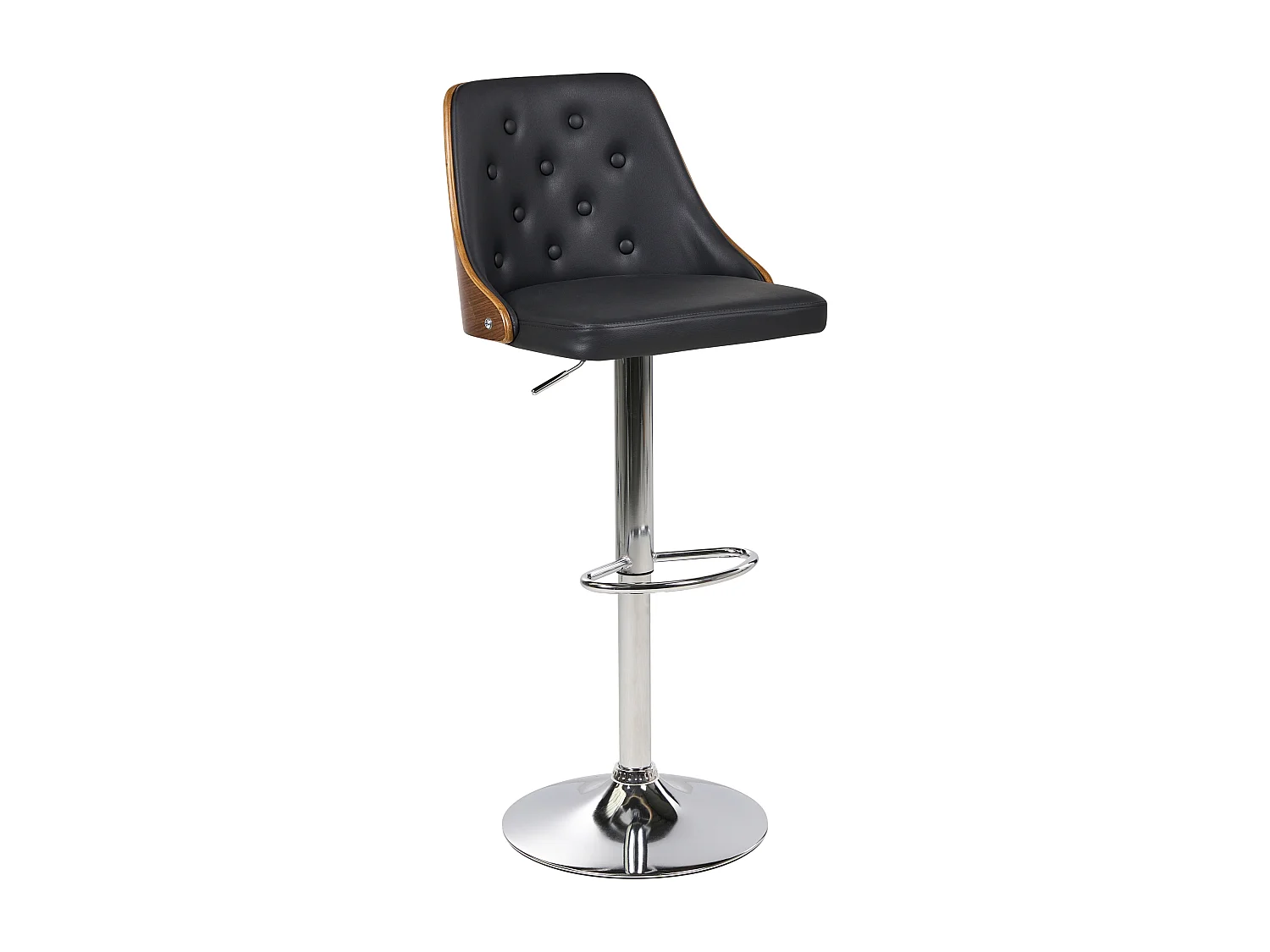 Set van 2 barstoelen VANCOUVER Kunstleer Draaibaar Zwart