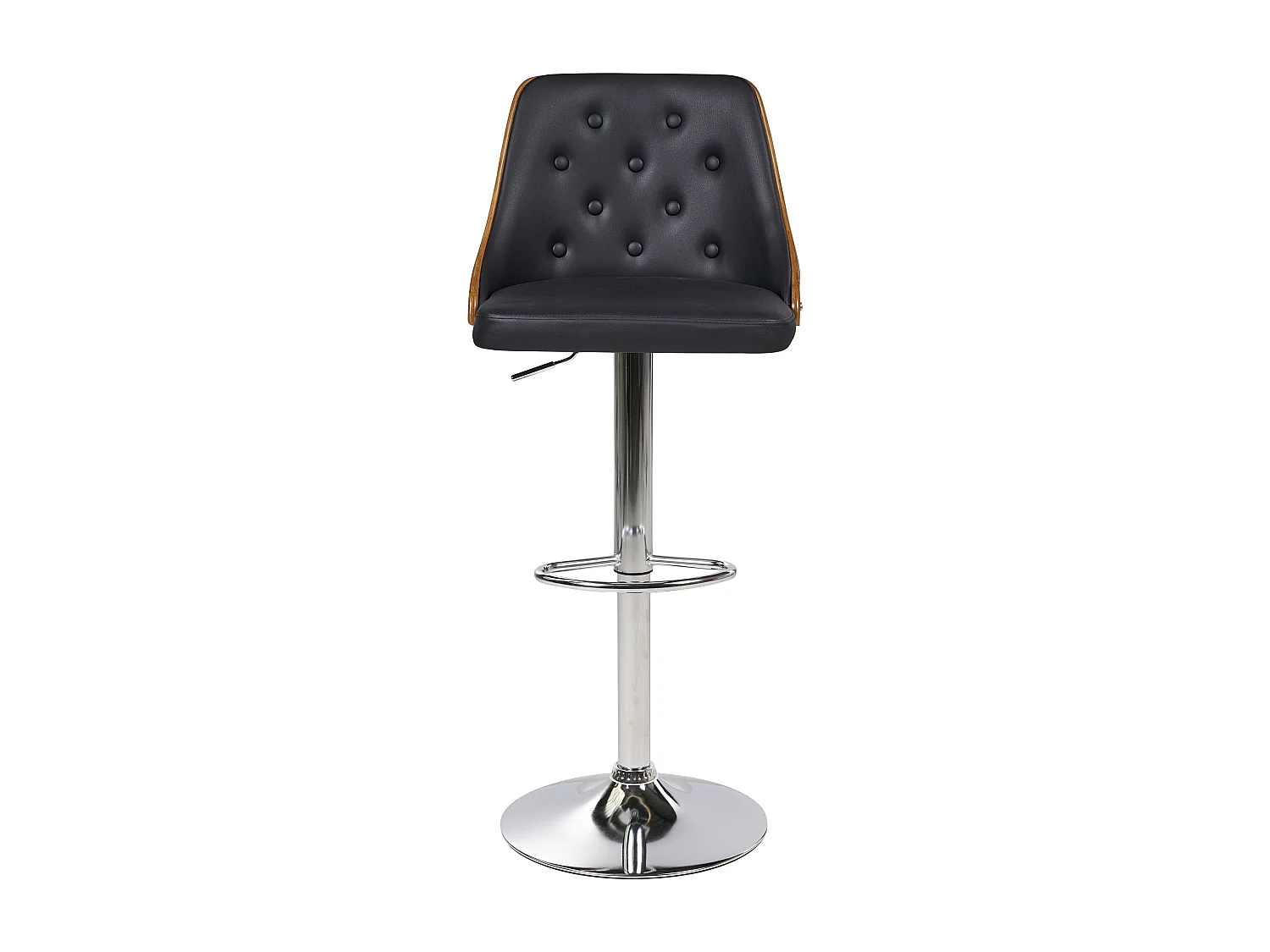 Set van 2 barstoelen VANCOUVER Kunstleer Draaibaar Zwart