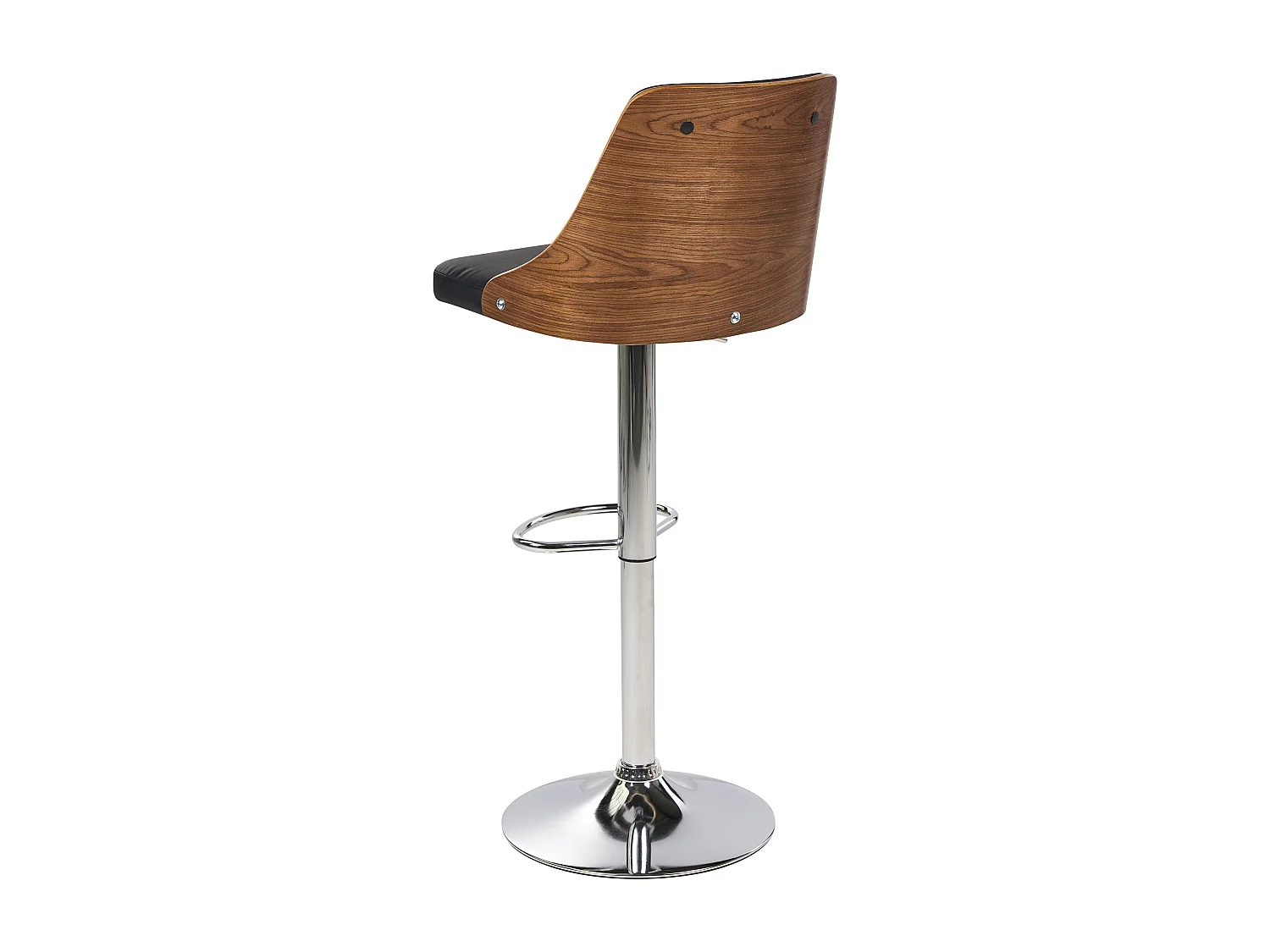 Set van 2 barstoelen VANCOUVER Kunstleer Draaibaar Zwart