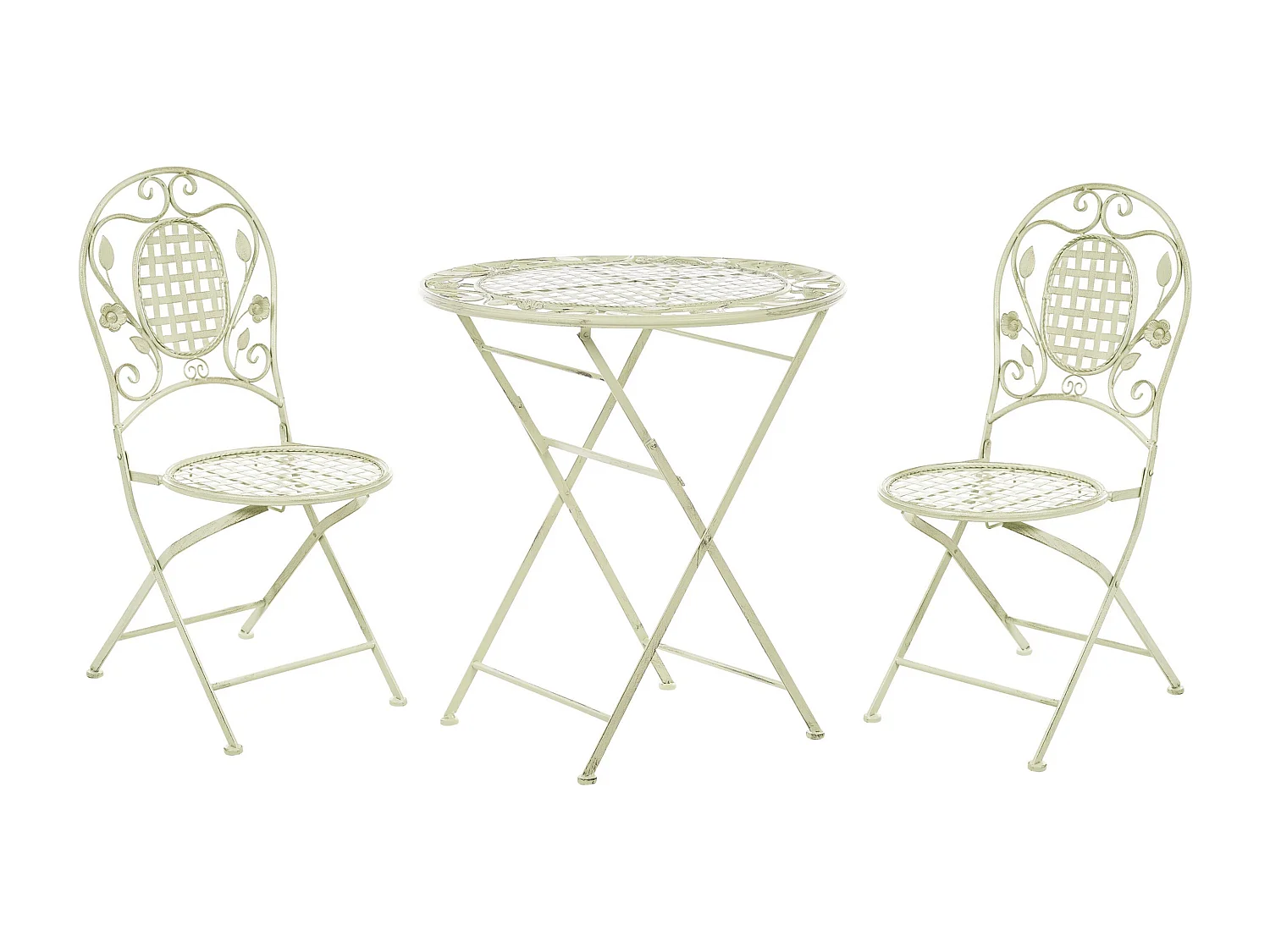 Ensemble bistrot Pliant BIVIO Métal Vert clair