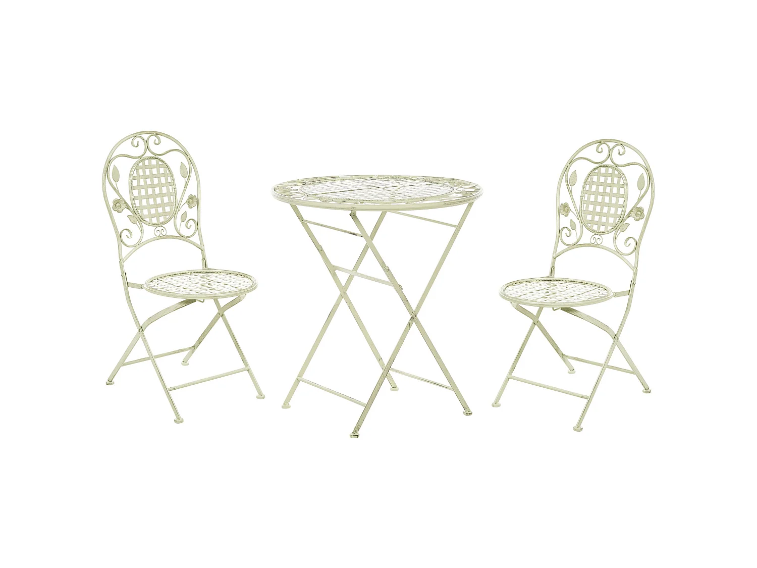 Set bistrot Pieghevole BIVIO Metallo Verde chiaro