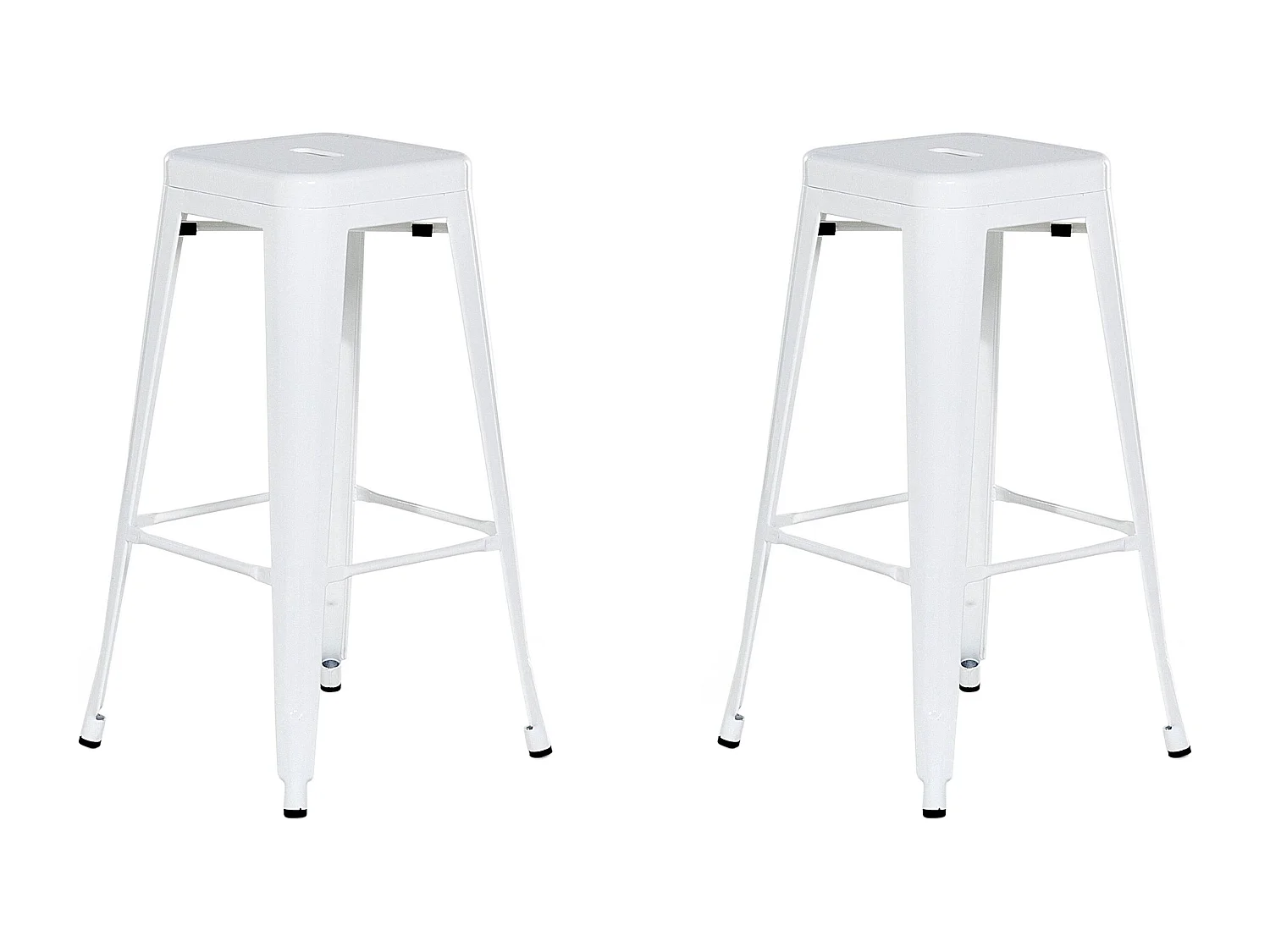 Set mit 2 Barhockern CABRILLO Metall Weiss