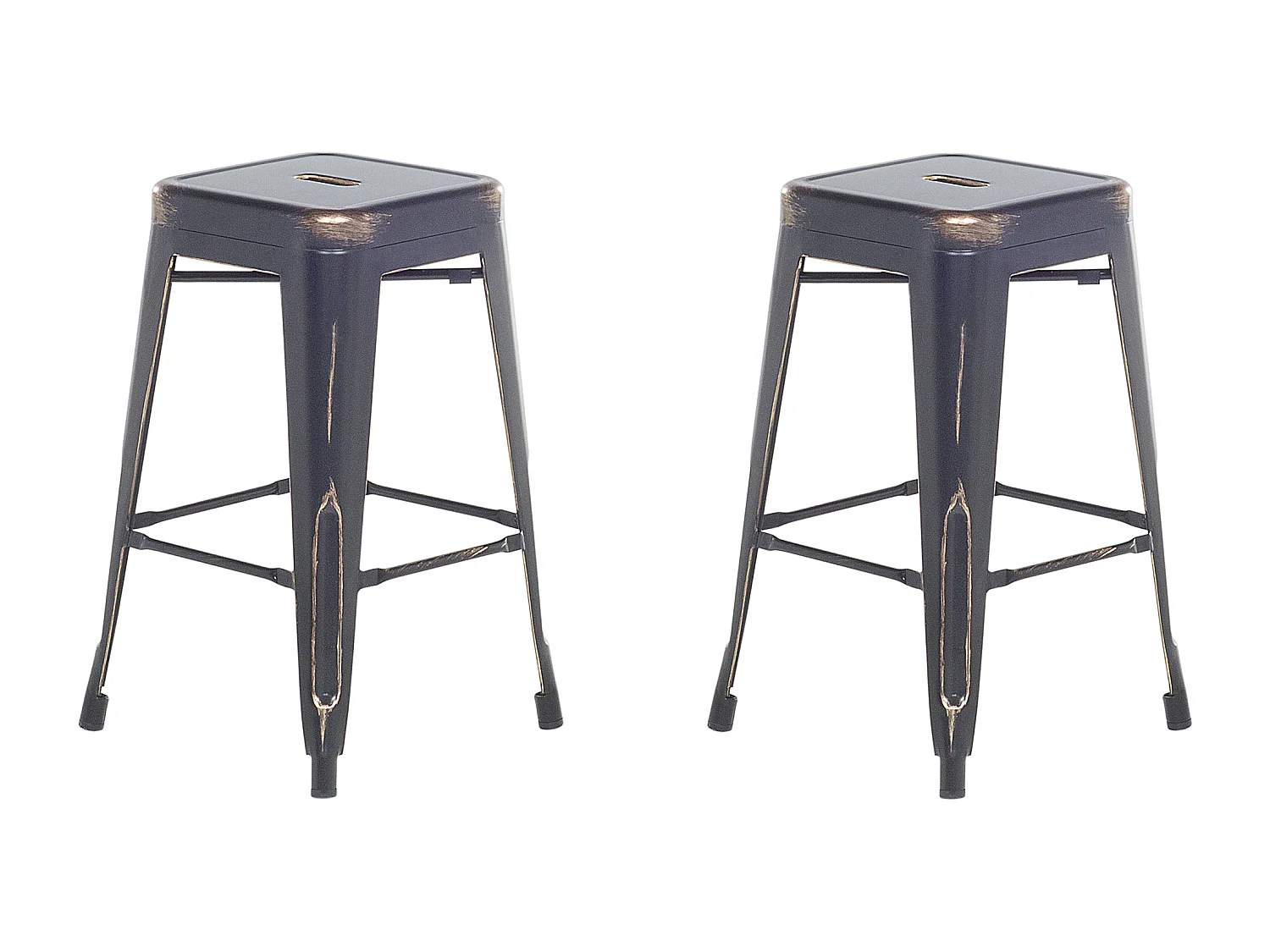 Set mit 2 Barhockern CABRILLO Metall Schwarz