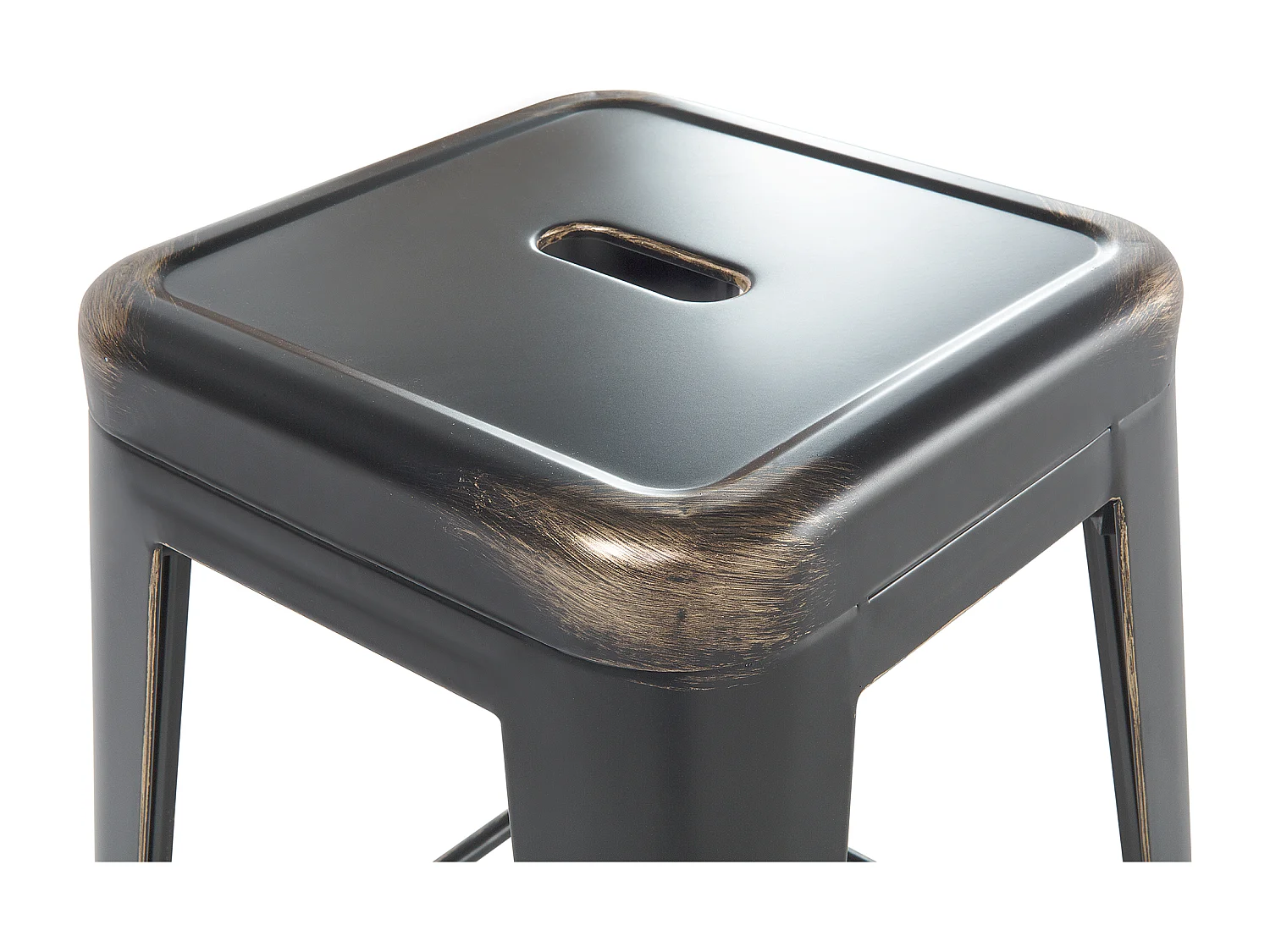 Zestaw 2 hokerów barowych CABRILLO Metal Czarny