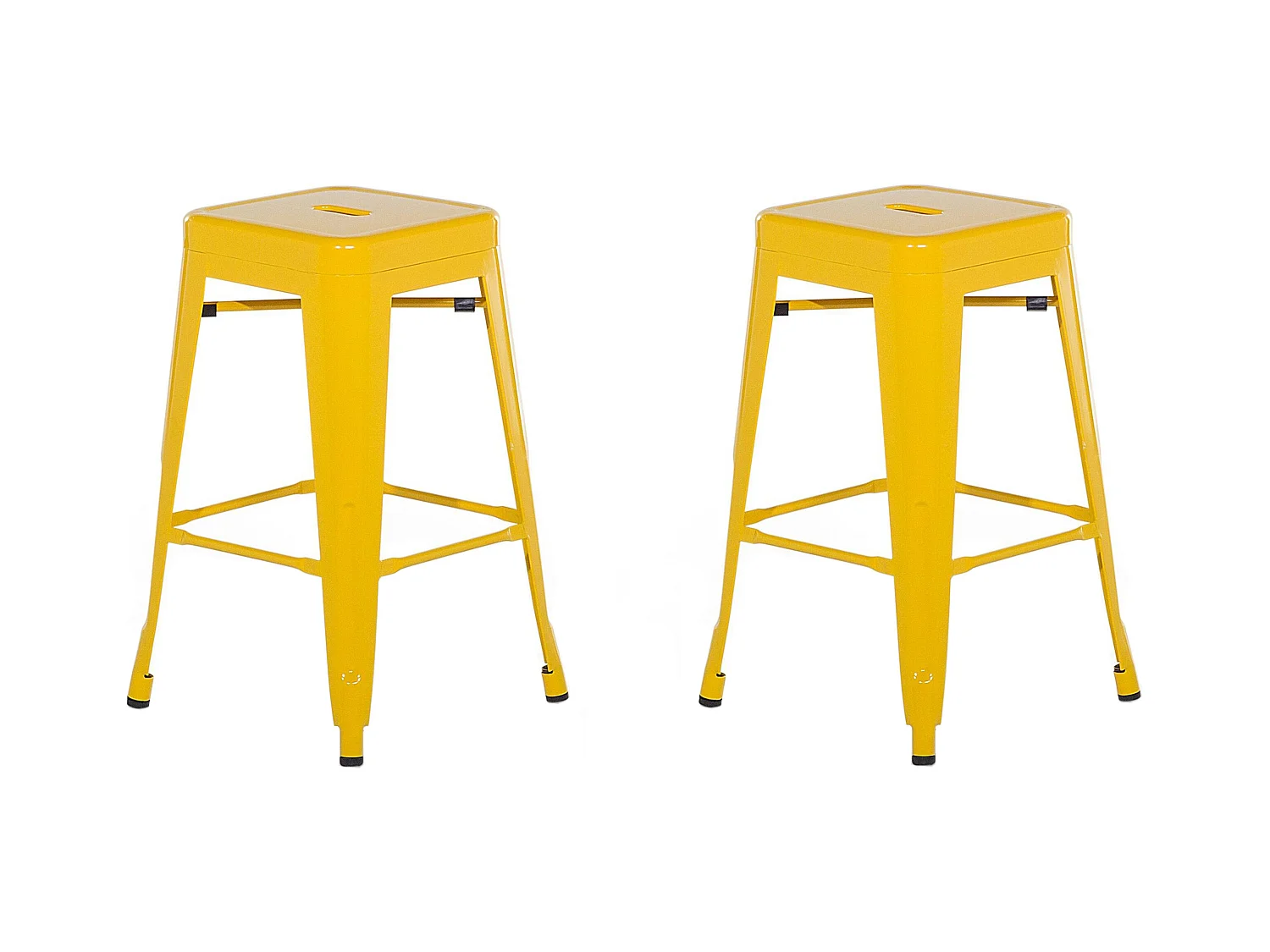 Lot de 2 tabourets de bar CABRILLO Métal Jaune