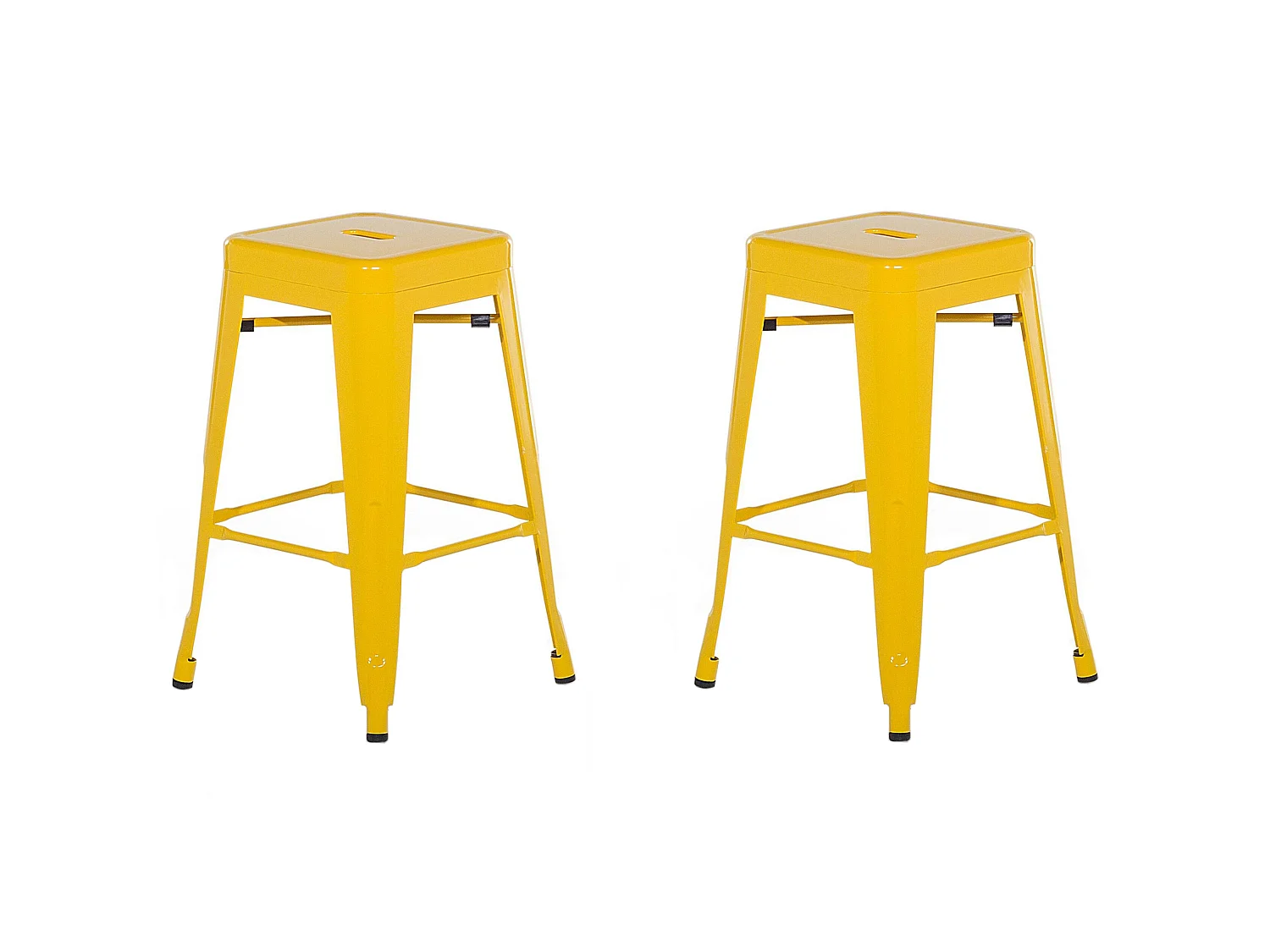 Lot de 2 tabourets de bar CABRILLO Métal Jaune