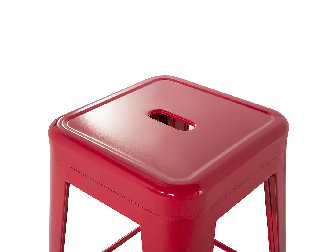Set di 2 sgabelli da bar CABRILLO Metallo Rosso