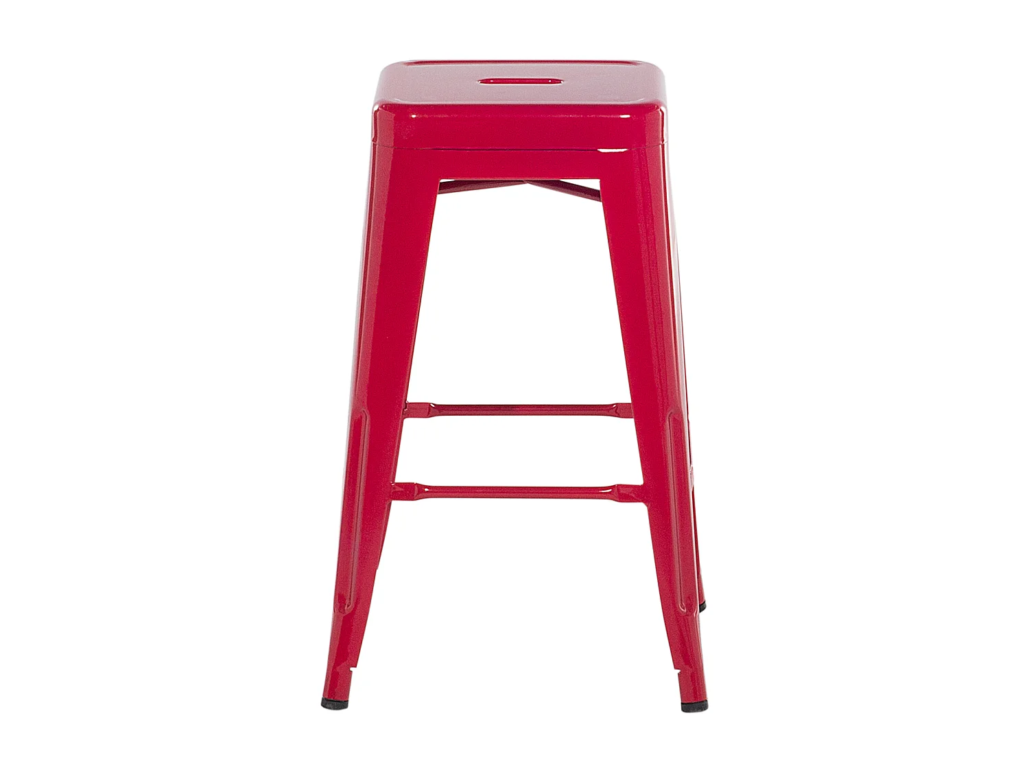Conjunto de 2 bancos de bar CABRILLO Metal Vermelho
