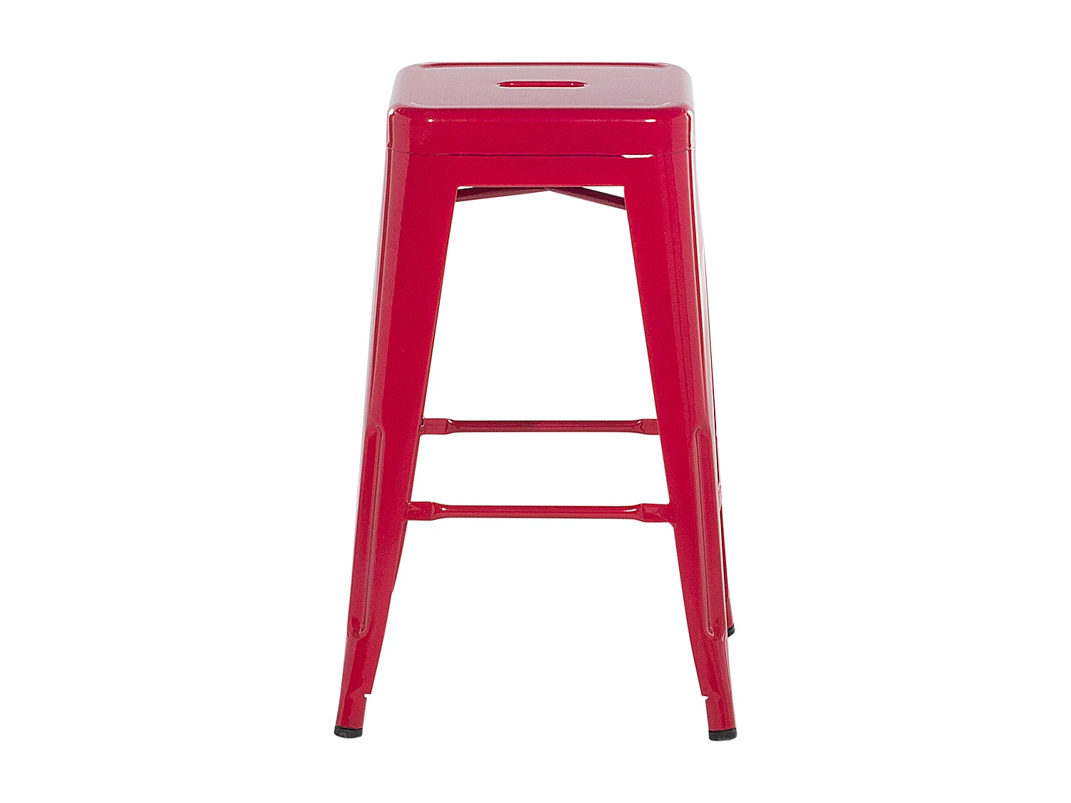 Conjunto de 2 bancos de bar CABRILLO Metal Vermelho