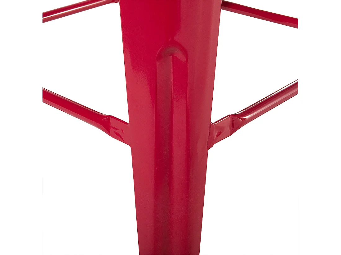 Conjunto de 2 bancos de bar CABRILLO Metal Vermelho